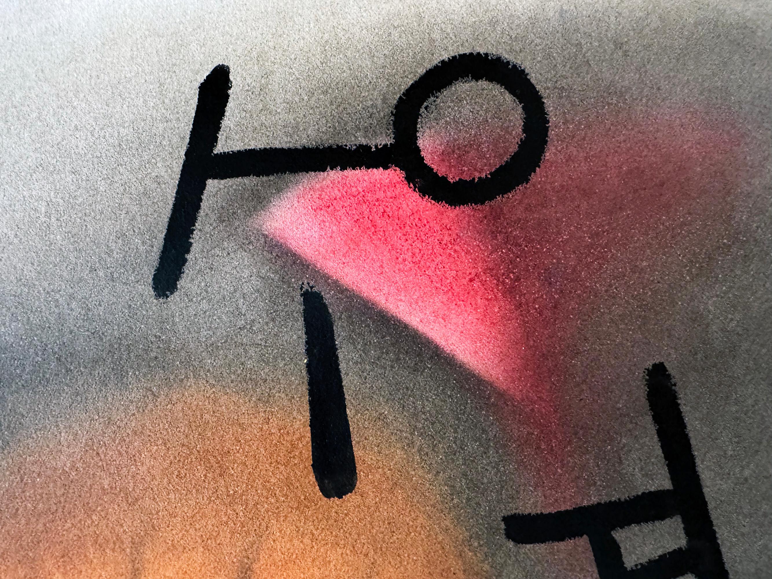 Asian Calligraphic Shapes Over Biomorphic Forms For Sale 1