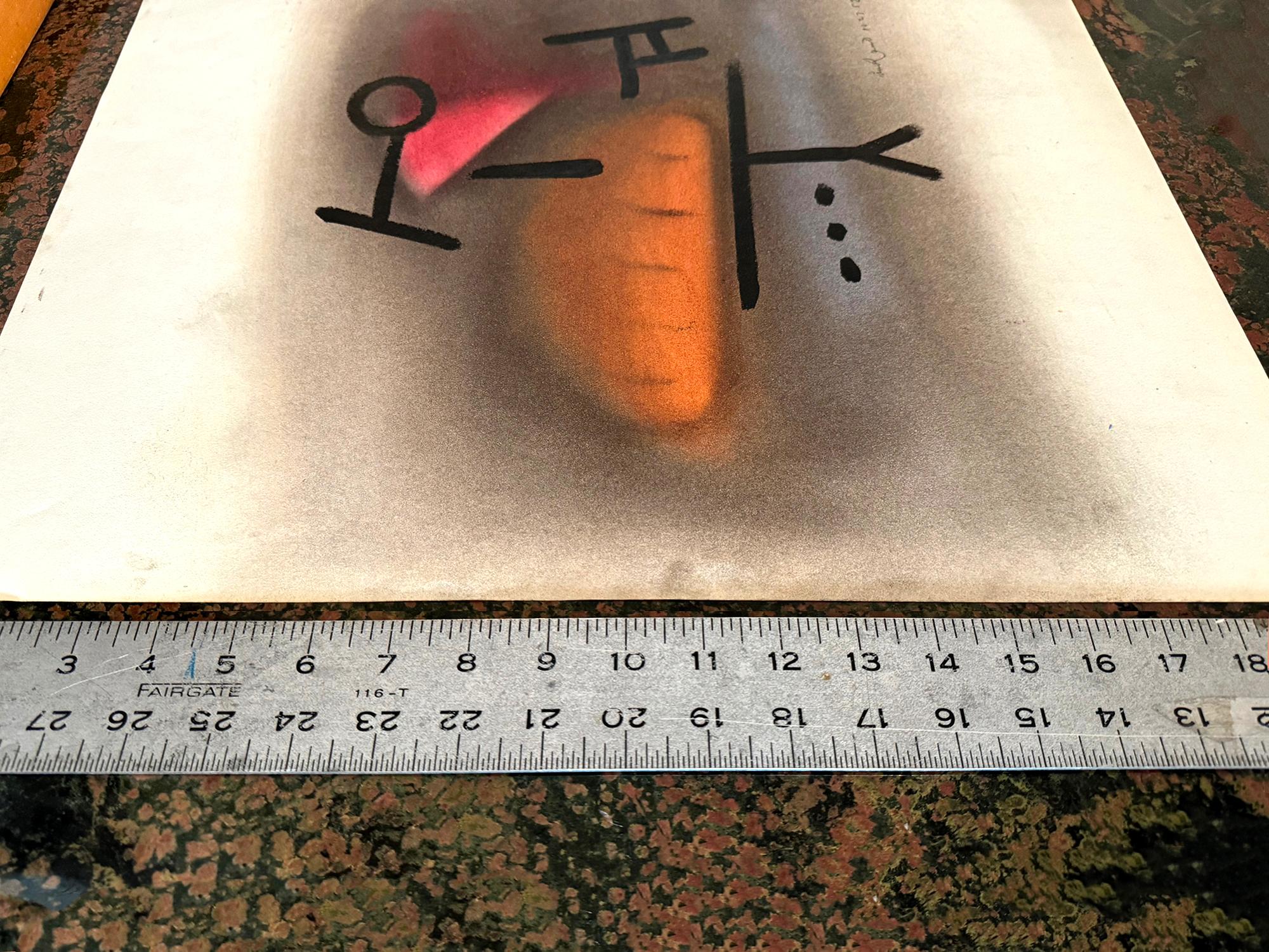 Asian Calligraphic Shapes Over Biomorphic Forms For Sale 5