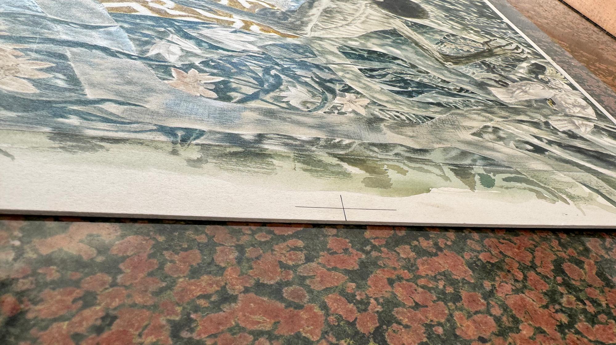 Il brillante illustratore italiano Gianni Benvenuti dipinge una fantasia lunatica che illustra una fiaba australiana.  Un giovane aborigeno in forma si trova a inseguire una bella fanciulla aborigena in un'idilliaca e fitta giungla primordiale. Due
