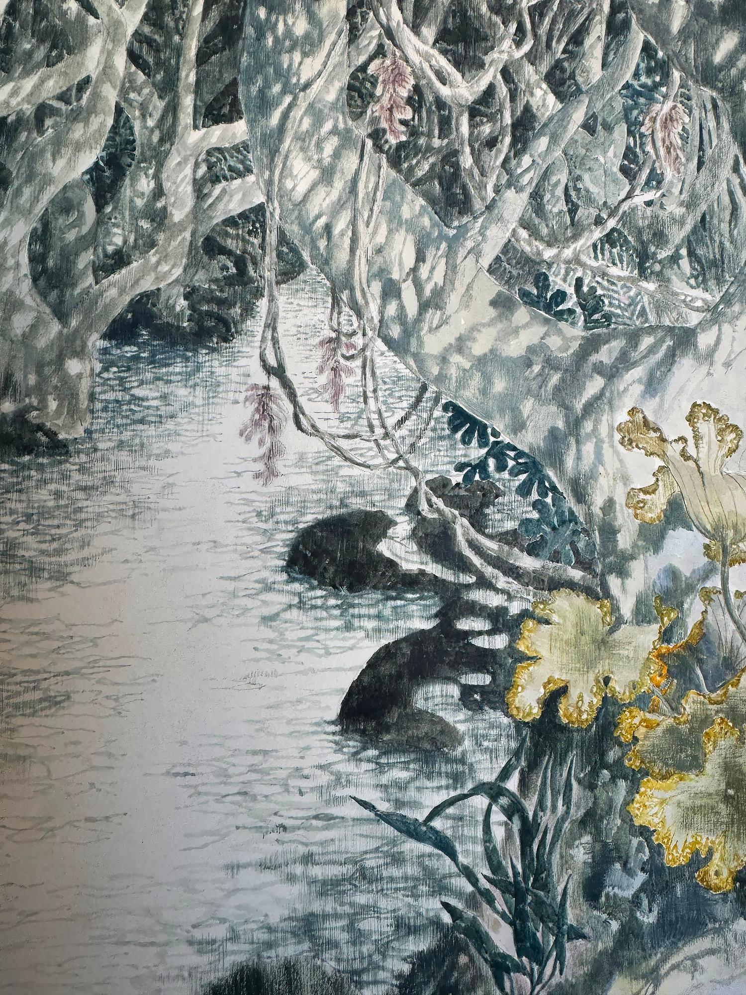 Fiaba aborigena australiana in scena Jungling Fantasia come Paul Gauguin in vendita 1