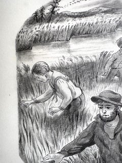 Searching in the Tall Grass - Book Illustration by Woman Illustrator,  Americana