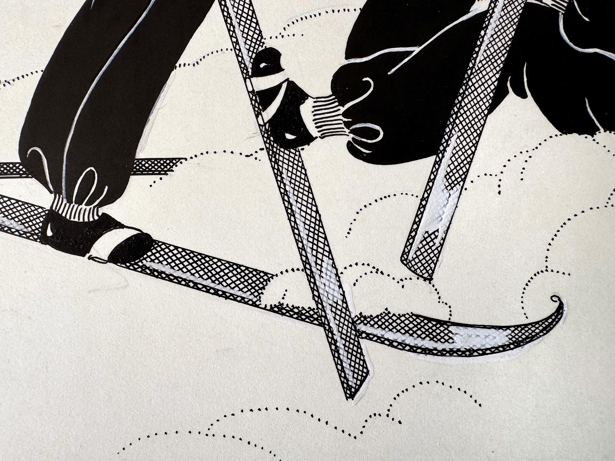 Flapper Fanny - Femme cartooniste de l'âge d'or - Modernisme américain Art par Sylvia Sneidman