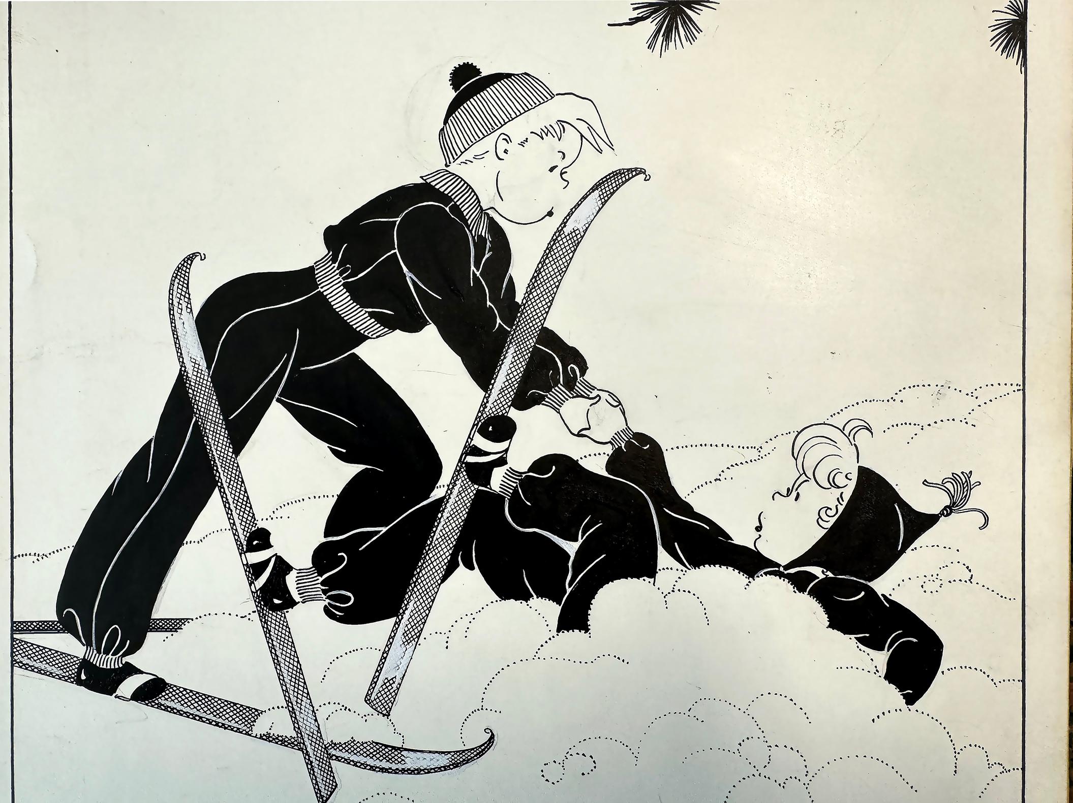 Flapper Fanny - Femme cartooniste de l'âge d'or - Art de Sylvia Sneidman