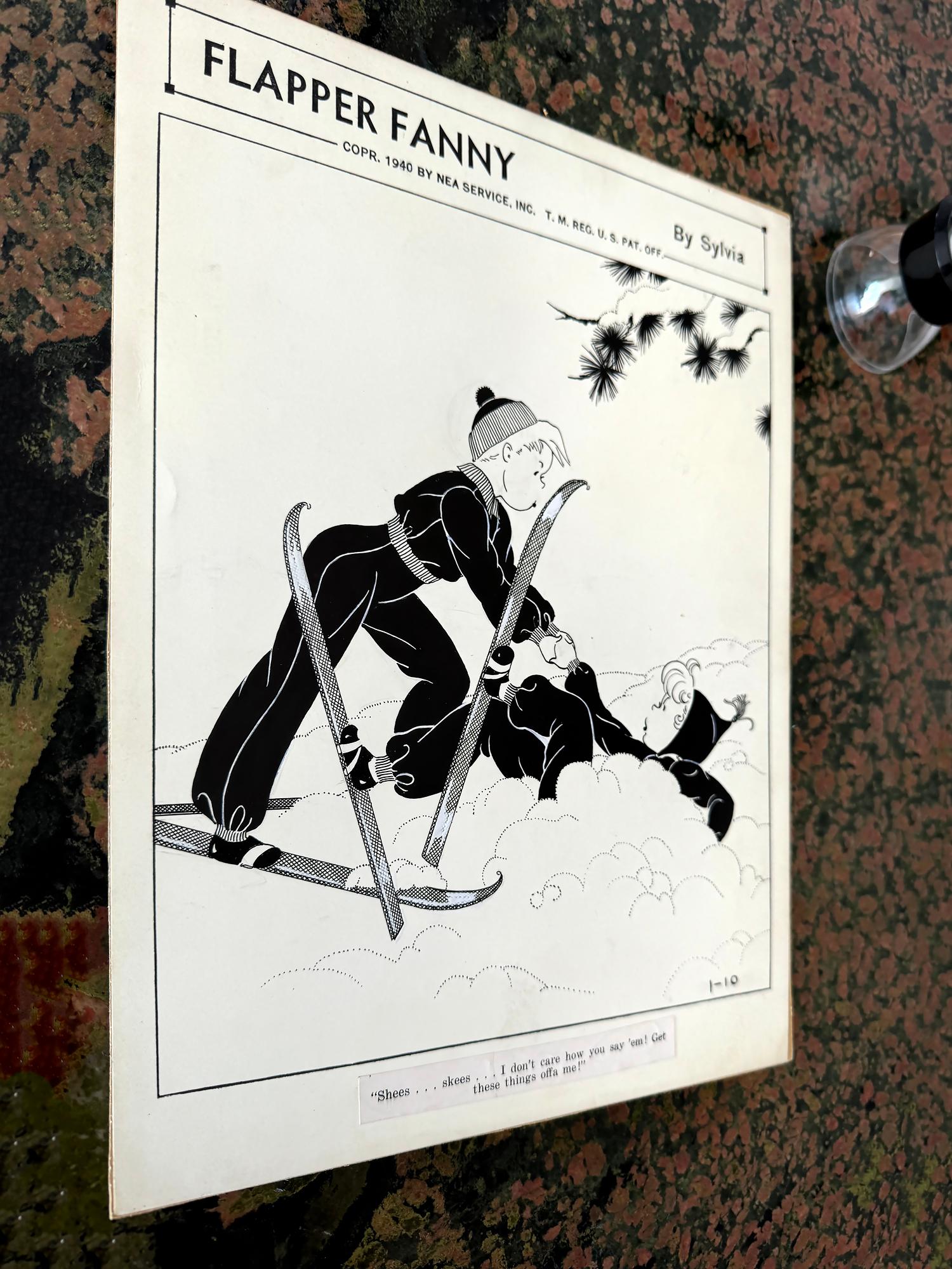 Flapper Fanny - Femme cartooniste de l'âge d'or en vente 2
