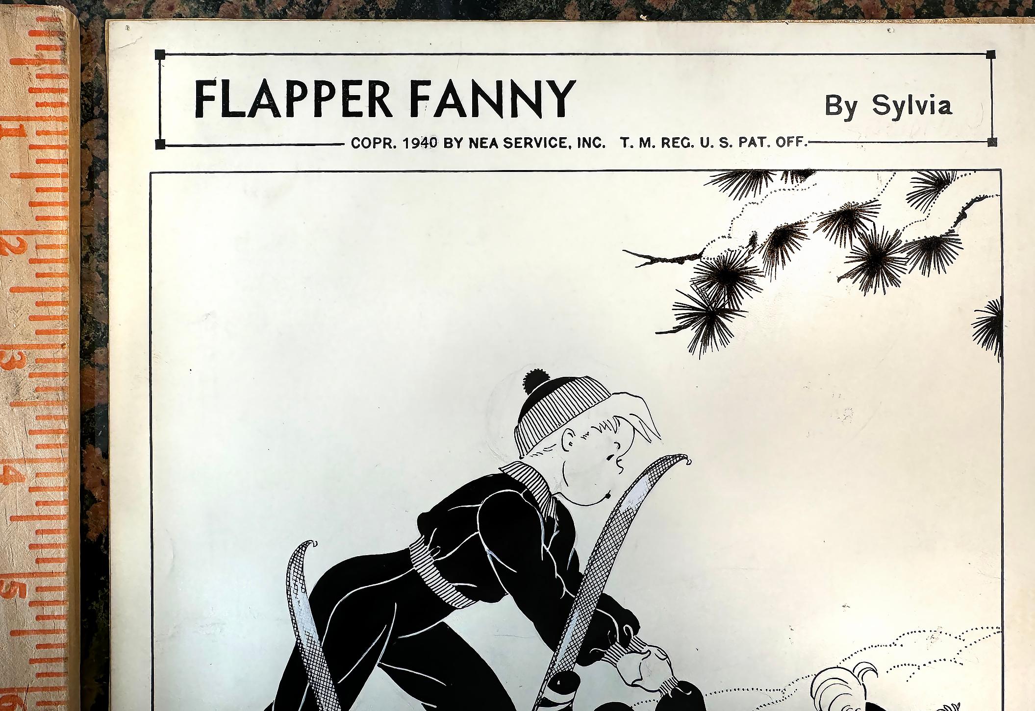 Flapper Fanny - Femme cartooniste de l'âge d'or
Sylvia Sneidman était à l'origine illustratrice de mode, mais elle a pris la direction de l'entreprise.  de la célèbre bande dessinée de l'ère du jazz 