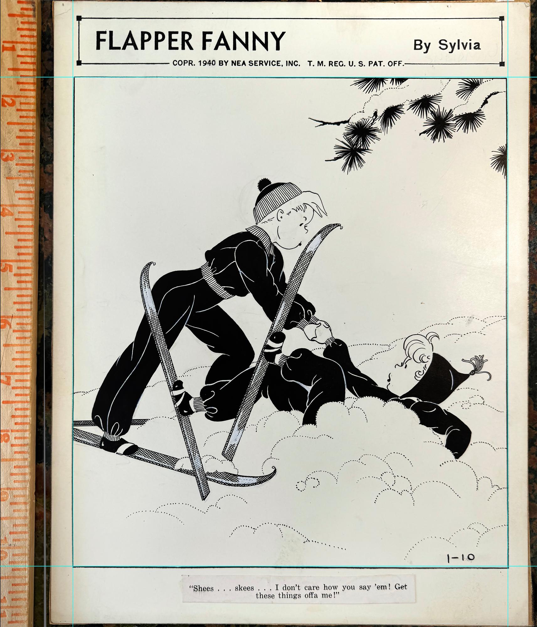 Flapper Fanny - Femme cartooniste de l'âge d'or en vente 3