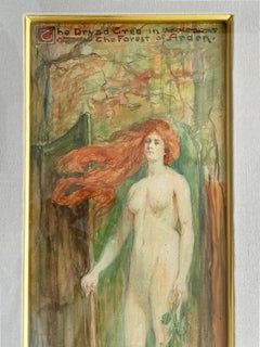 Art Nouveau Desnudo Femenino William Shakespeare - "El árbol de la dríade Bosque de Arden".