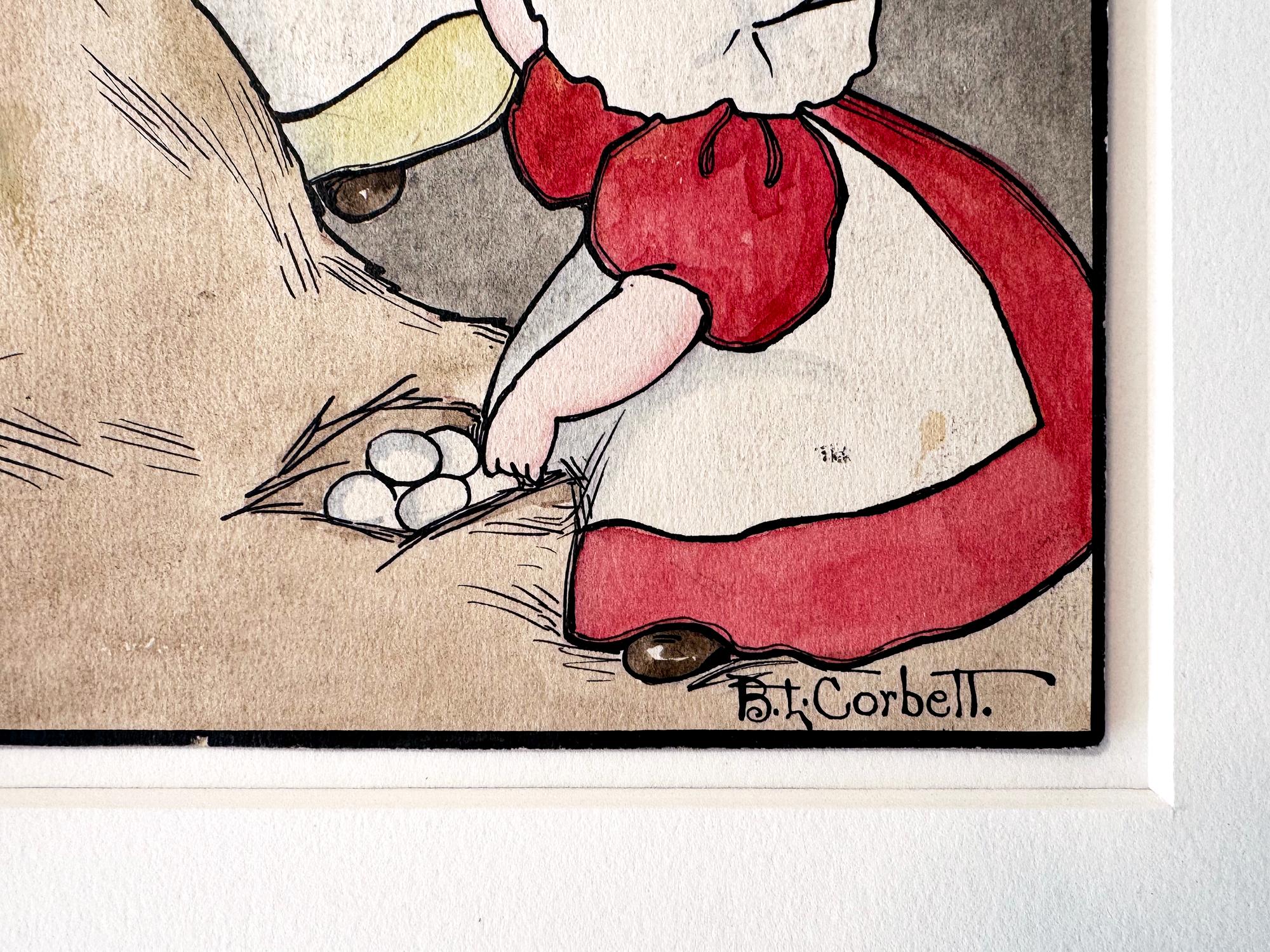Les Sunbonnet Babies de Bertha Corbett Melcher, avec leurs formes plates, minimalistes, semi-abstraites,  et le style symbolique, sont un exemple précoce du modernisme/surréalisme américain par une artiste/illustratrice féminine peu connue.  Le