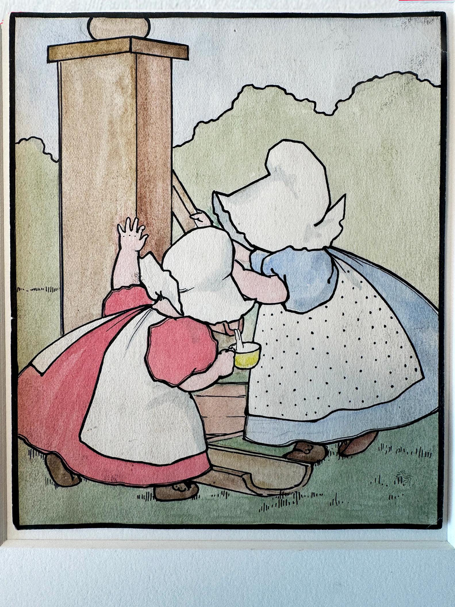 The Sunbonnet Babies - Artiste féminine moderniste en vente 5