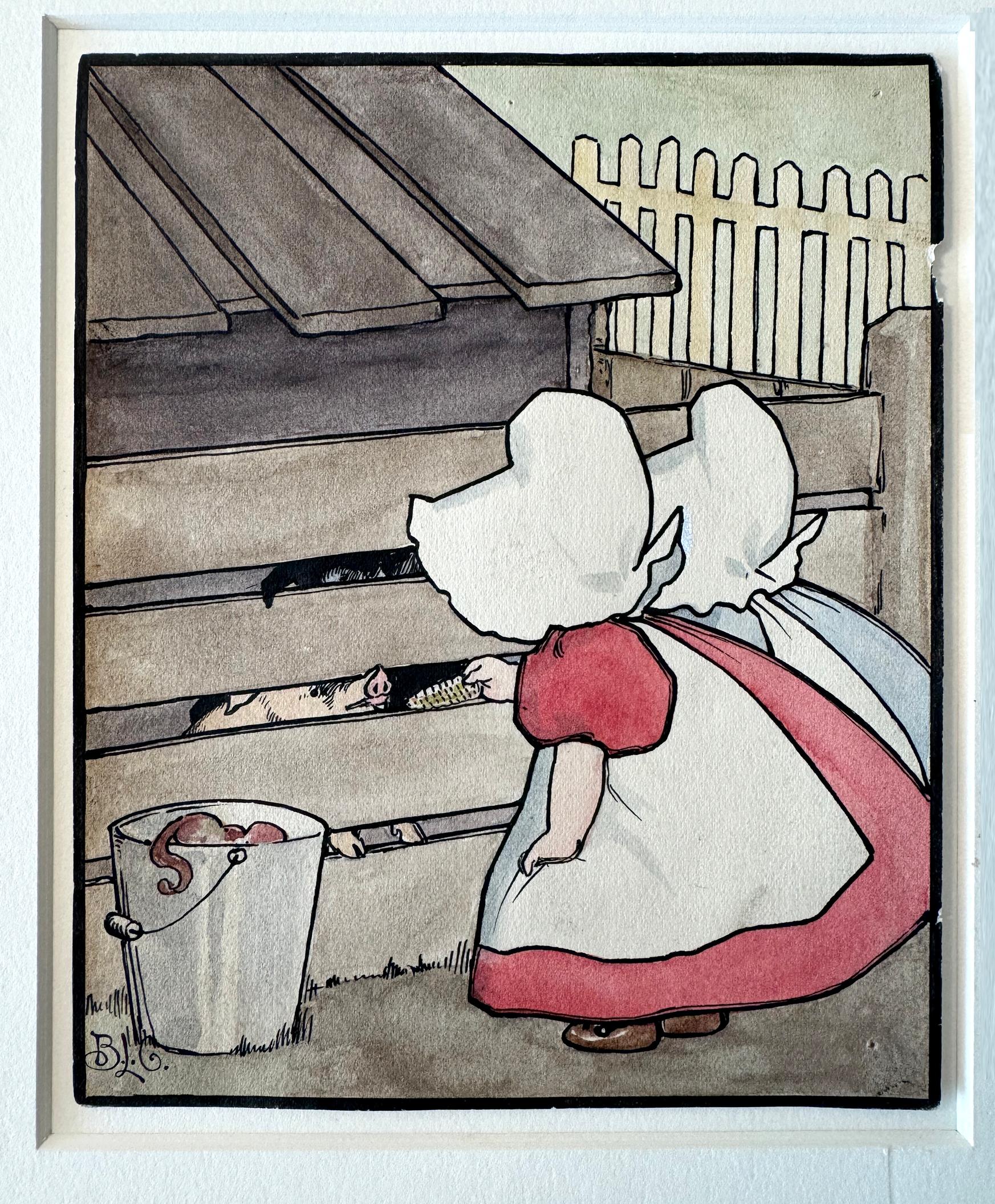 The Sunbonnet Babies - Artiste féminine moderniste en vente 3