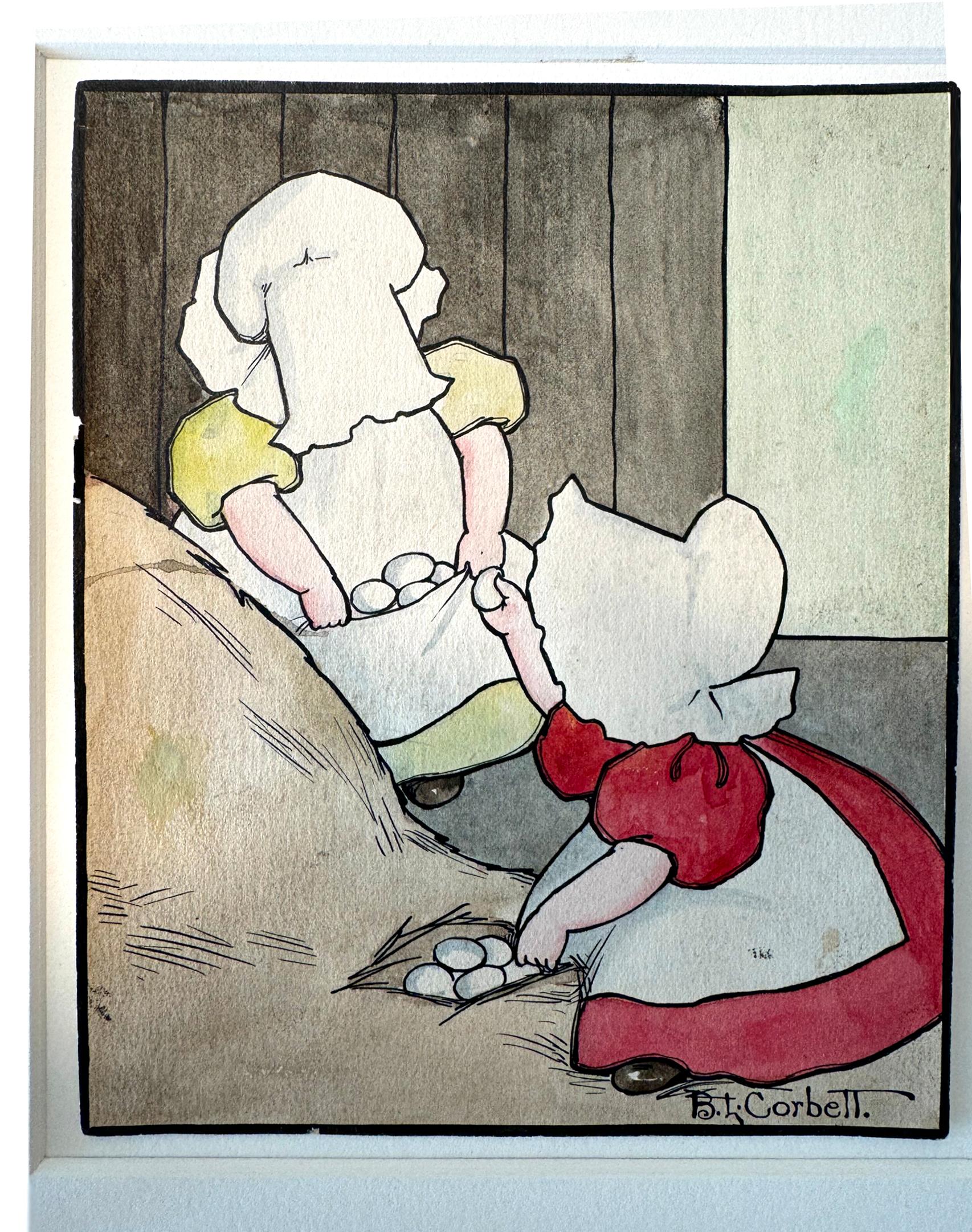 The Sunbonnet Babies - Artiste féminine moderniste en vente 2