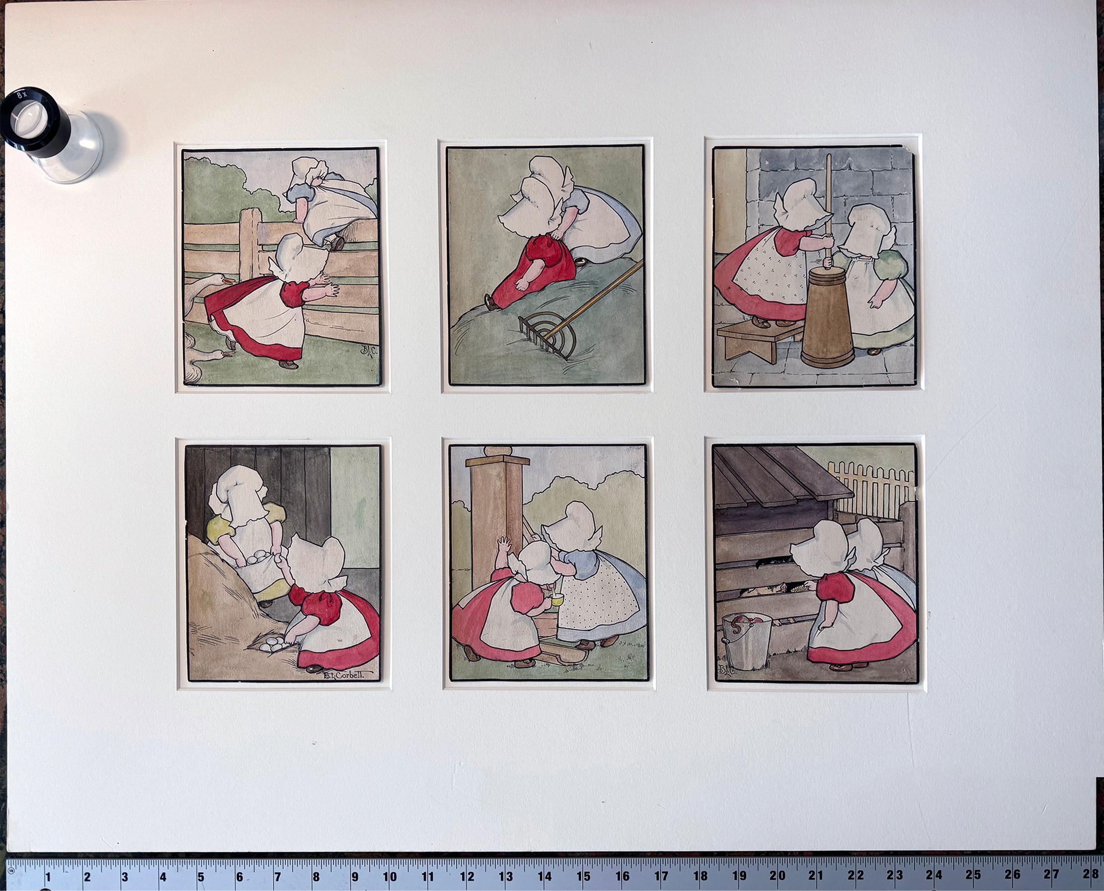 The Sunbonnet Babies - Artiste féminine moderniste en vente 6