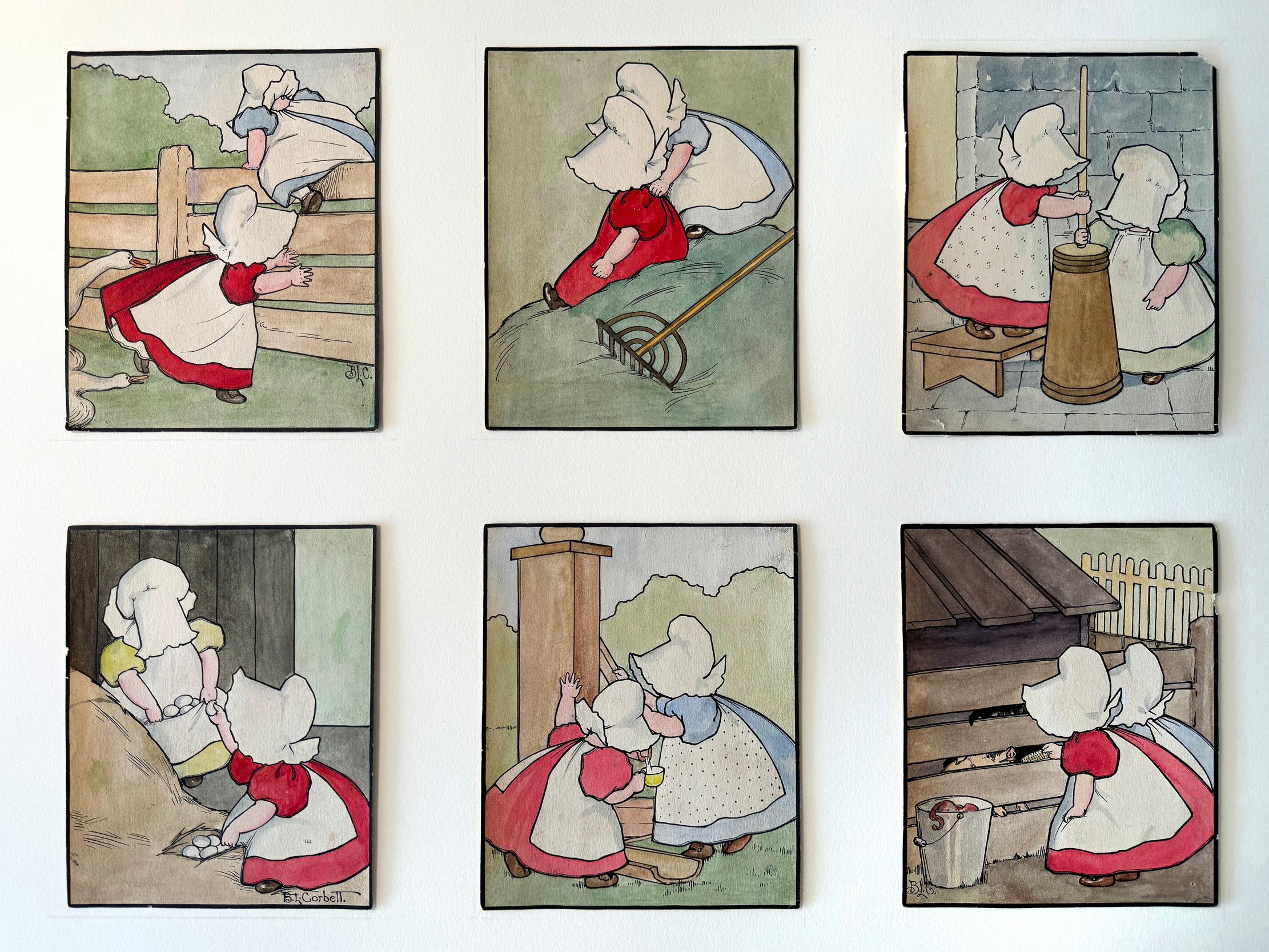 The Sunbonnet Babies - Artiste féminine moderniste en vente 4
