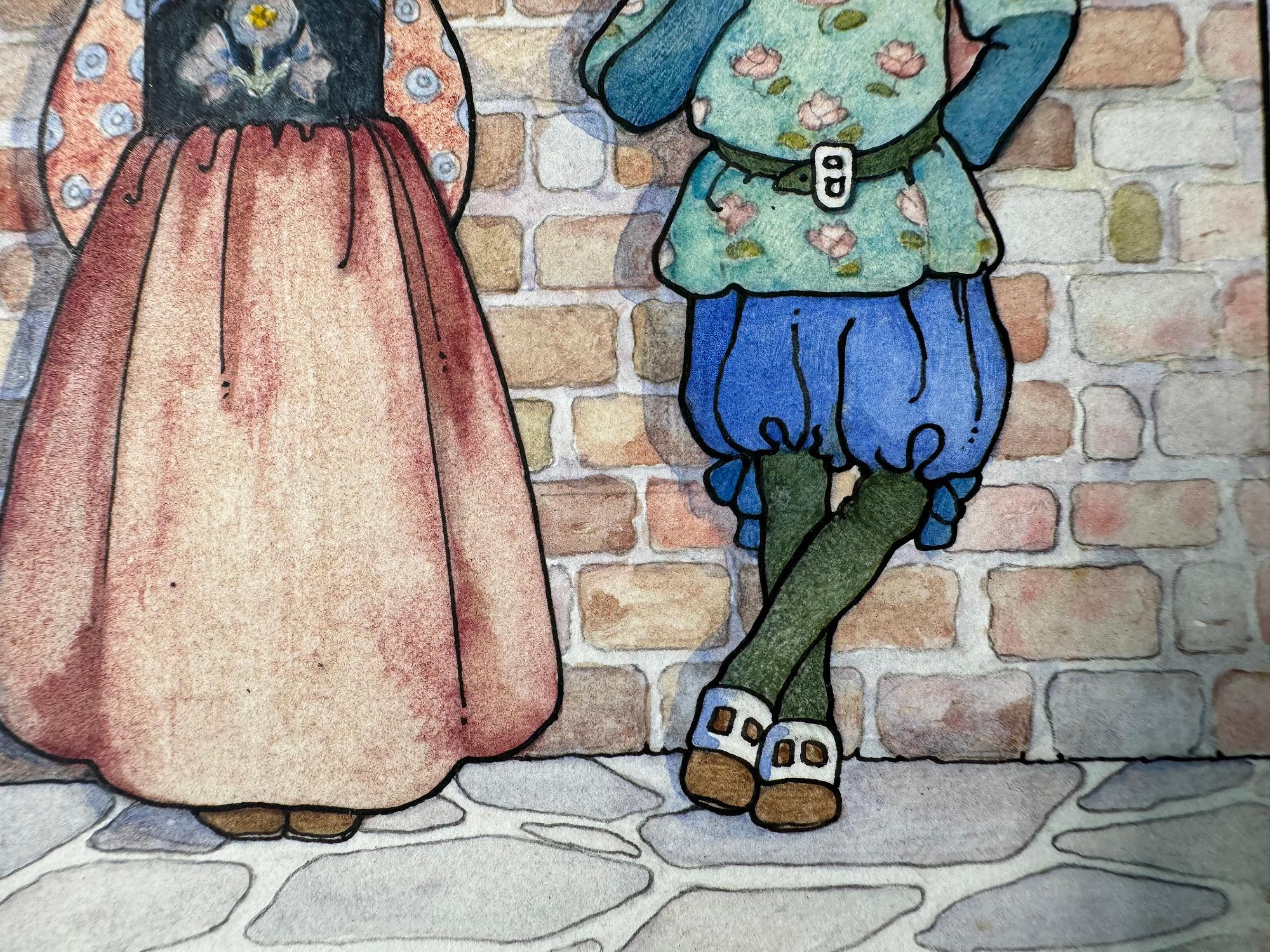 Livre de sagesse pour enfants - Illustration d'une illustratrice féminine - Arts and Crafts en vente 1