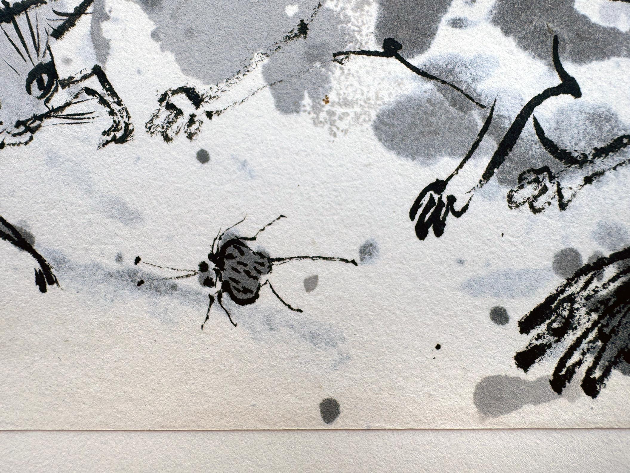 La peintre et illustratrice britannico-américaine représente avec art six animaux différents regroupés sur une même page. Ils sont perçus comme des individus, mais sous forme de silhouettes, sans lien les uns avec les autres.  Chacun d'entre eux