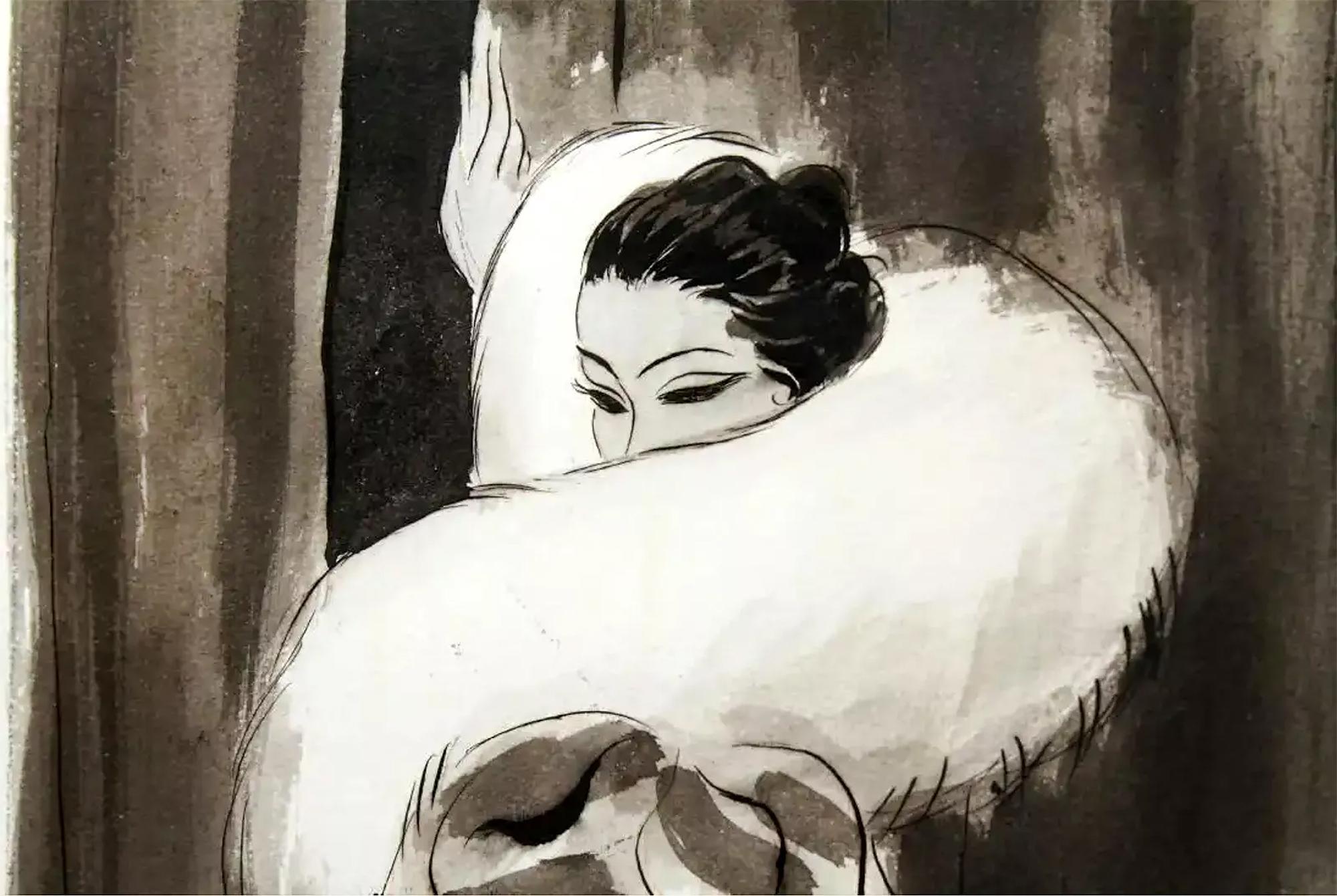 Illustrazione della rivista Vogue - Portrait Beige di Eduardo Garcia Benito