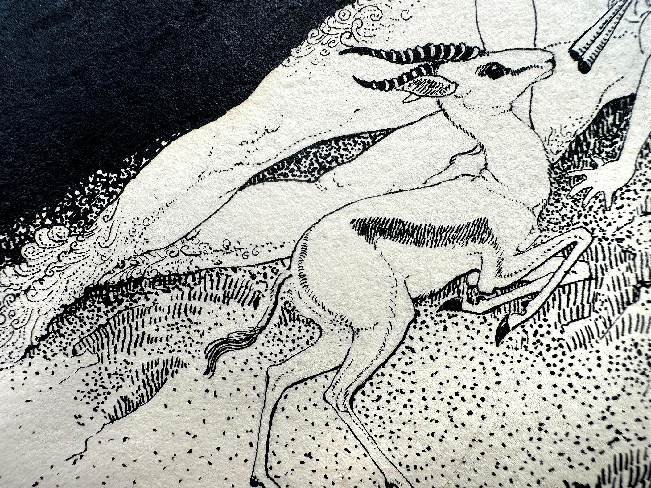 Satyre, Pan et cerf -   Mythologie grecque en vente 1