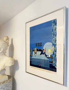 Sexy Evening in Bed Phone Call  - Playboy Cartoon Humor - Francis Wilford Smith