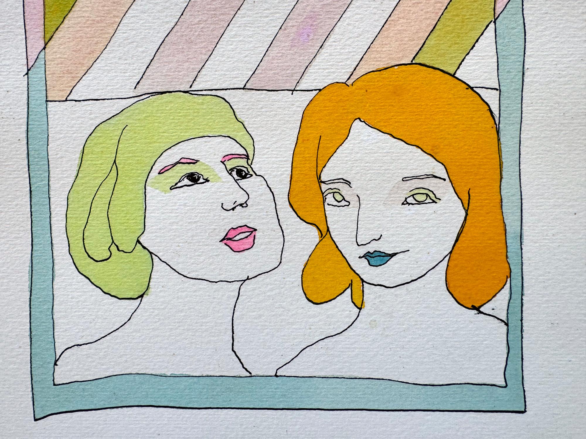 Dibujo de Feliz Cumpleaños:  Ama a Barbara Nessim y a Gloria Steinem en venta 7