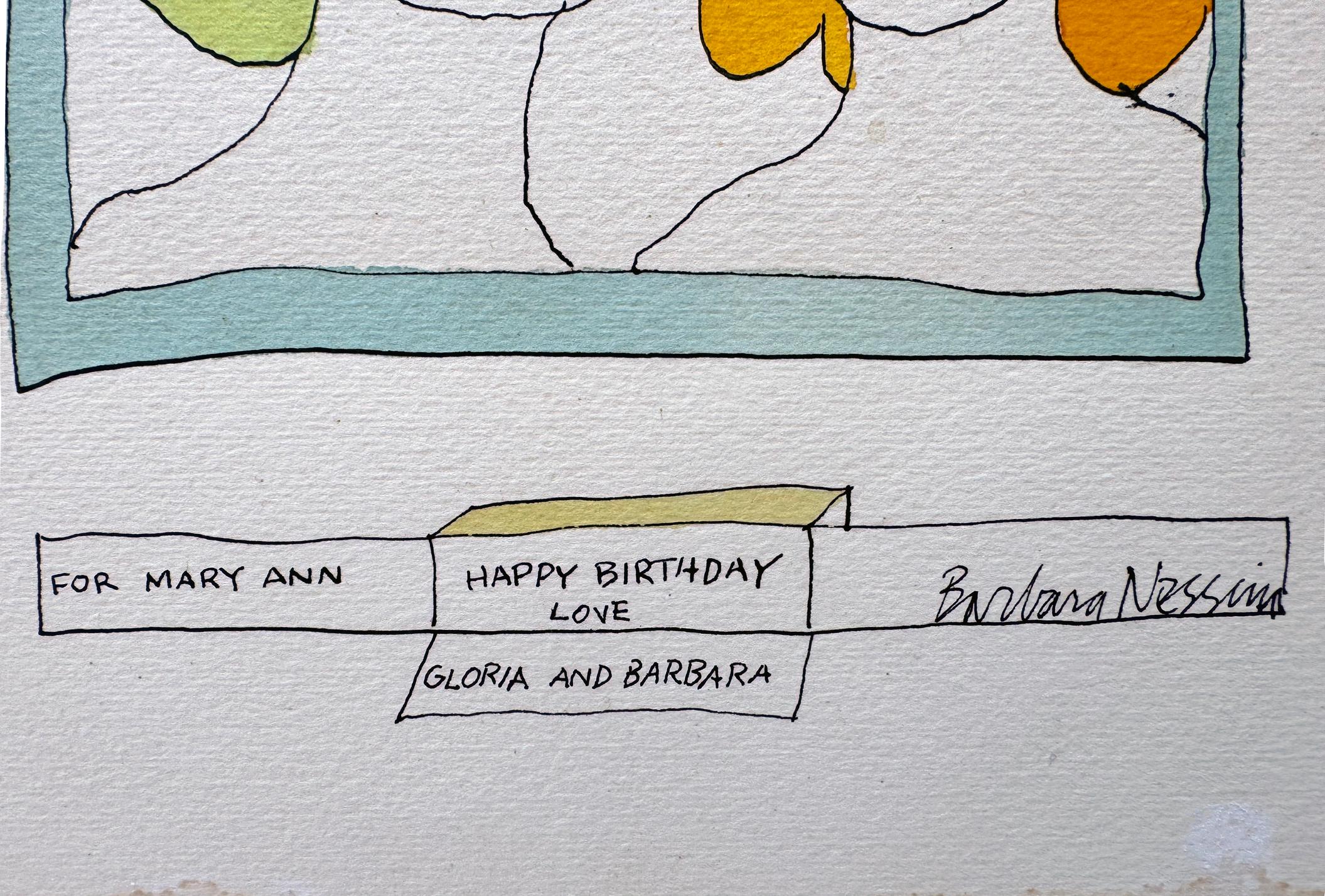 Dibujo de Feliz Cumpleaños:  Ama a Barbara Nessim y a Gloria Steinem en venta 6