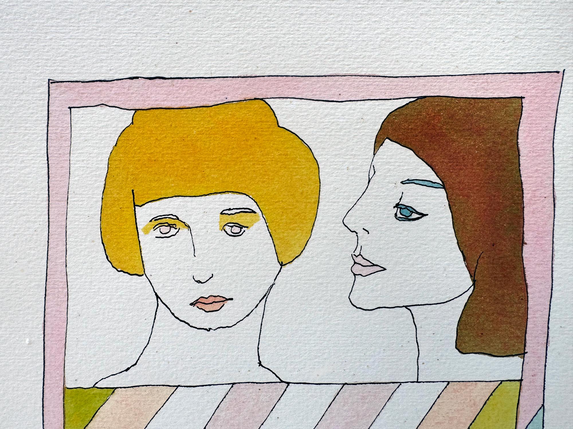 Dibujo de Feliz Cumpleaños:  Ama a Barbara Nessim y a Gloria Steinem en venta 8