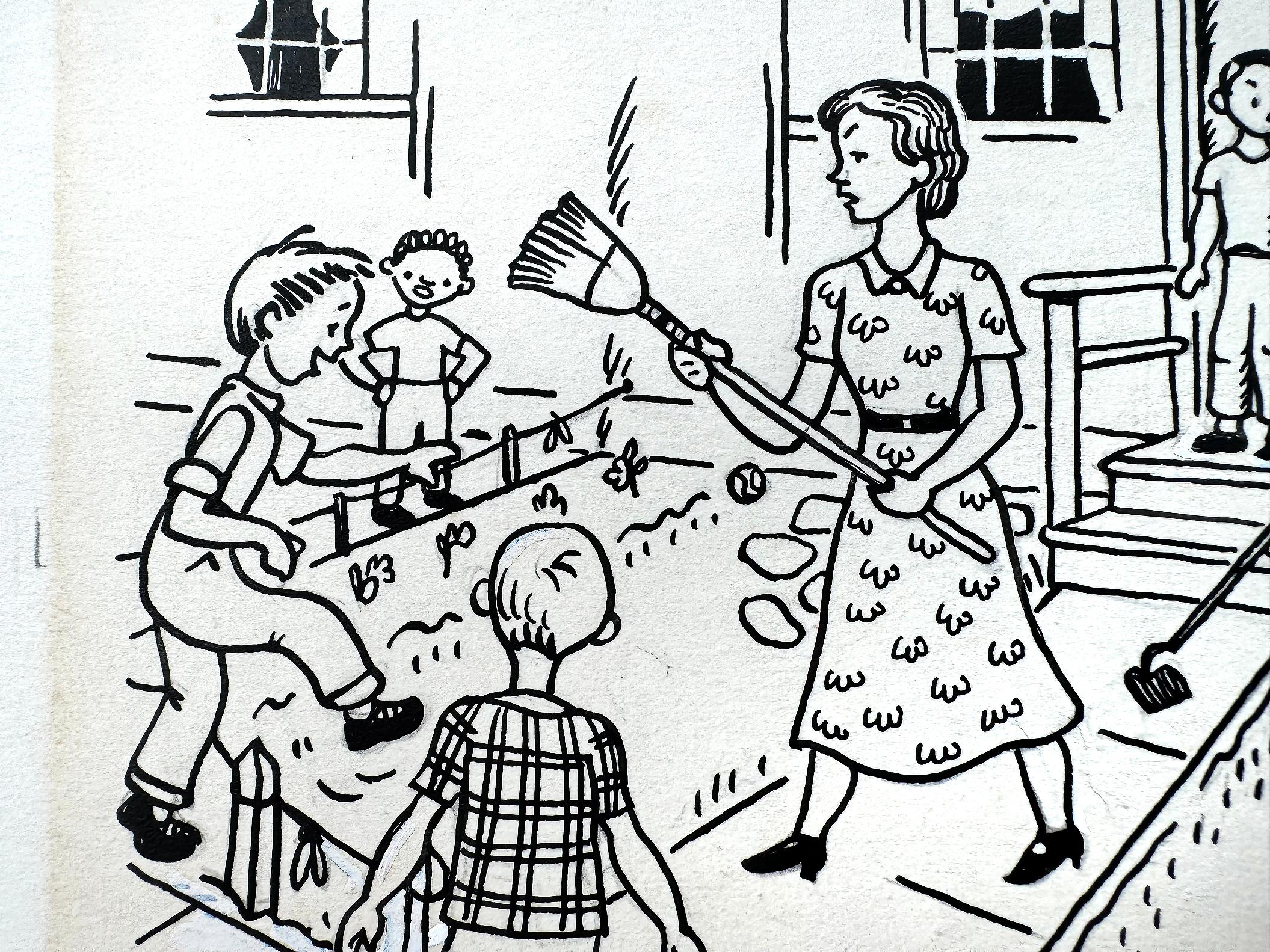 Project Boy Illustration by Female Illustrator of the Golden Age - Gray Portrait by Lois Lenski