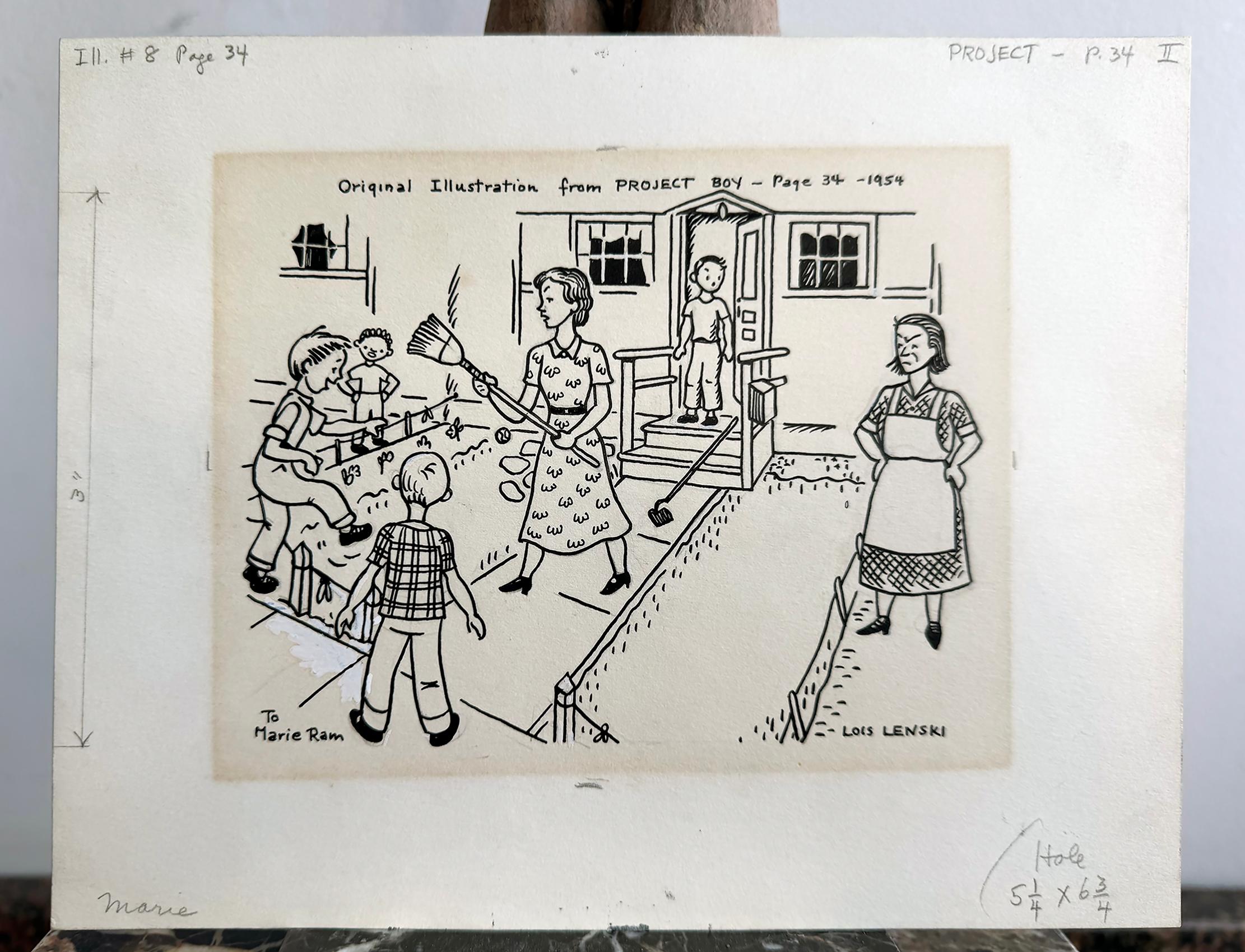Project Boy Illustration by Female Illustrator of the Golden Age For Sale 4