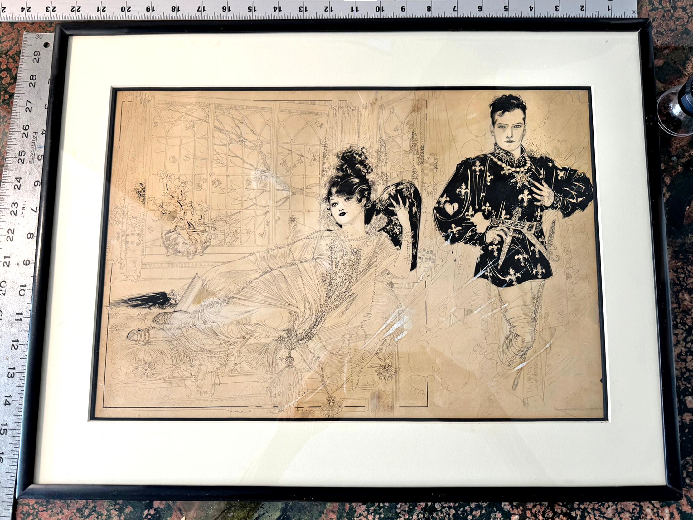 Woman Daydreaming of her Prince Charming - Art by Nell Brinkley