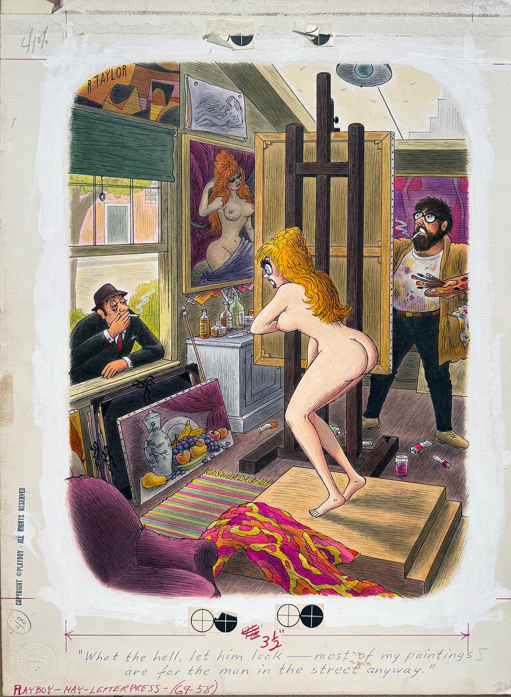 The Male Gaze: Literally,  Playboy Cartoon For Sale 5