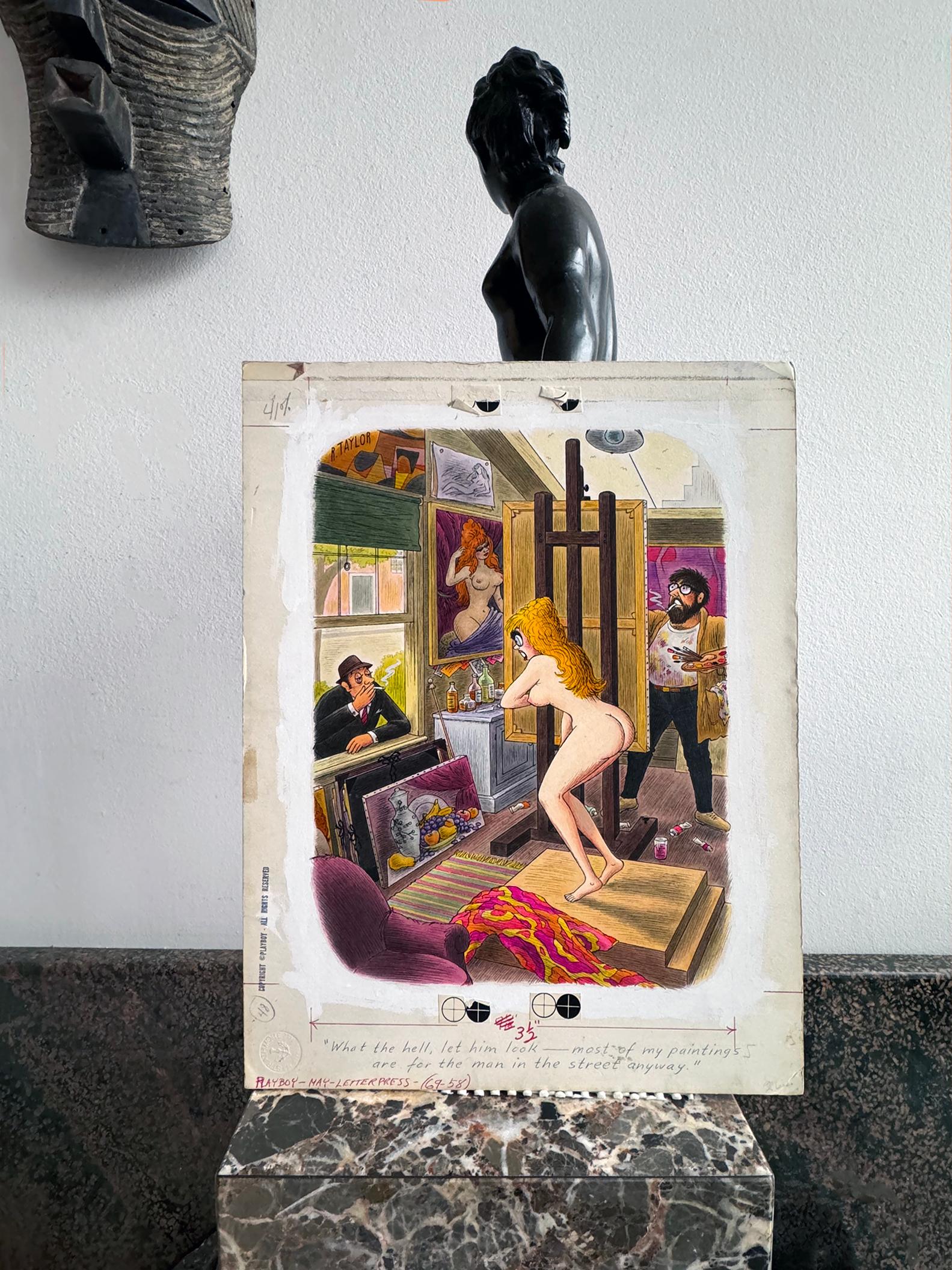 The Male Gaze: Literally,  Playboy Cartoon For Sale 8