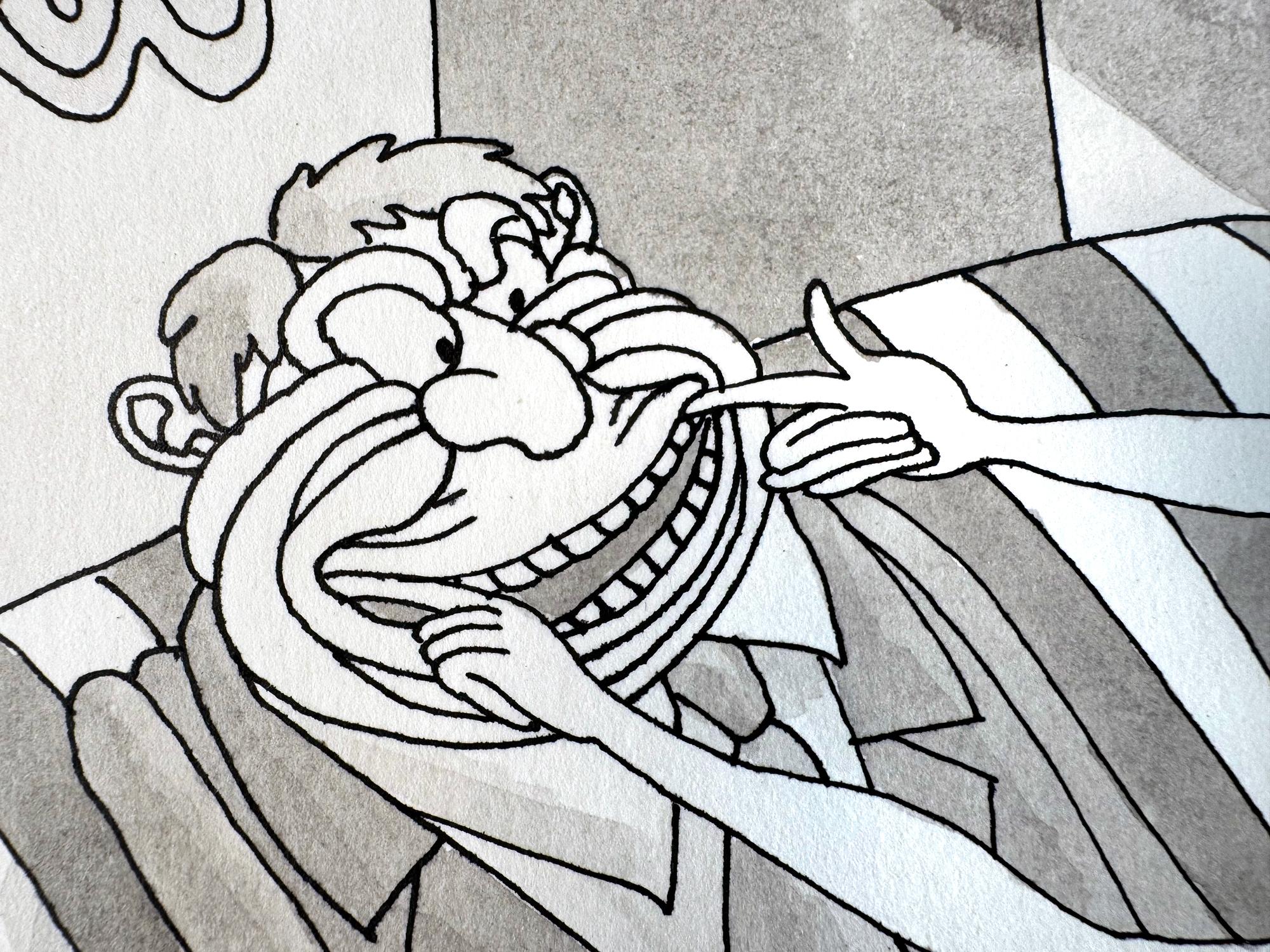 Man with Big Smile - New Yorker Cartoon - Art by Gahan Wilson