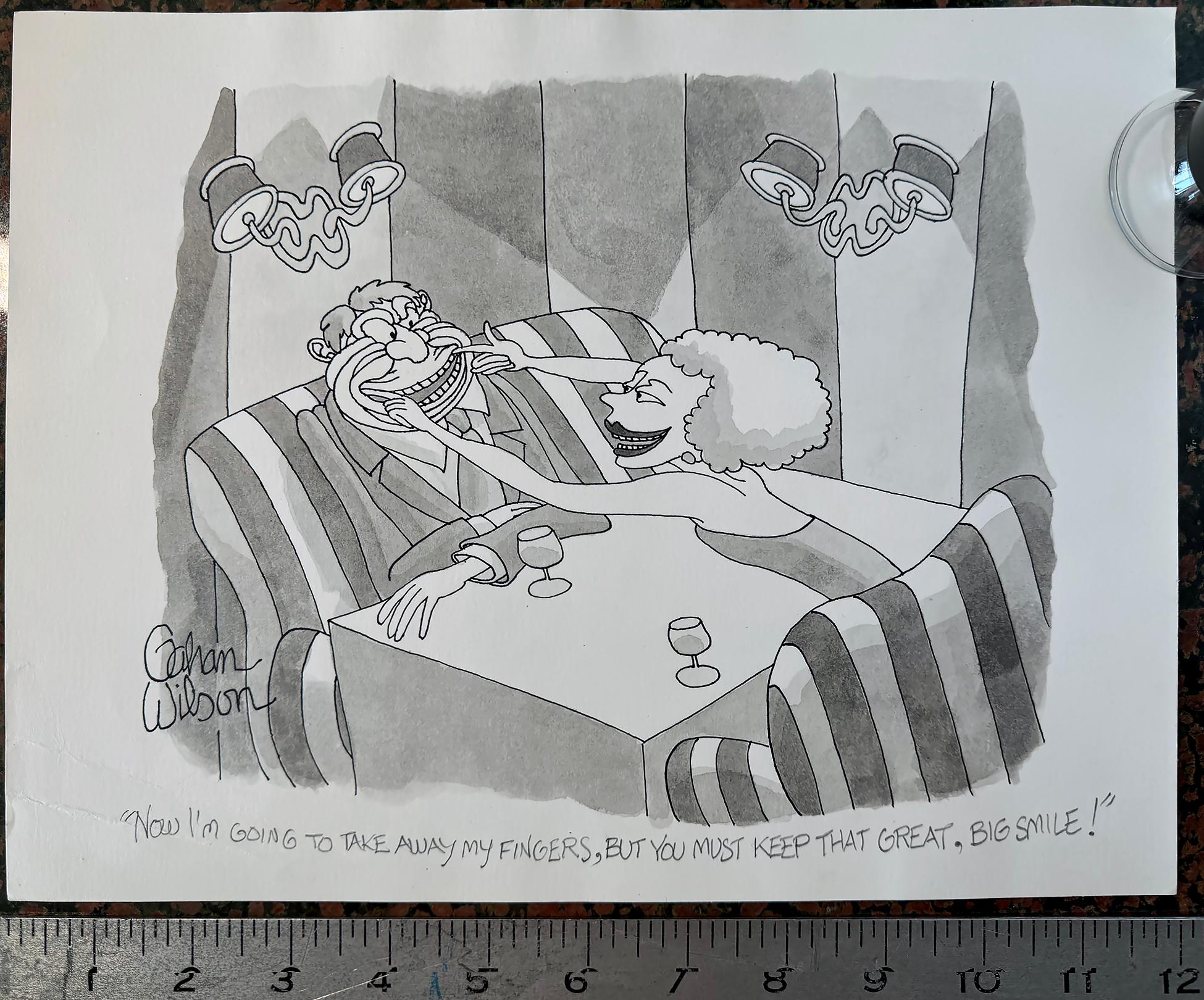 Man with Big Smile - New Yorker Cartoon For Sale 6