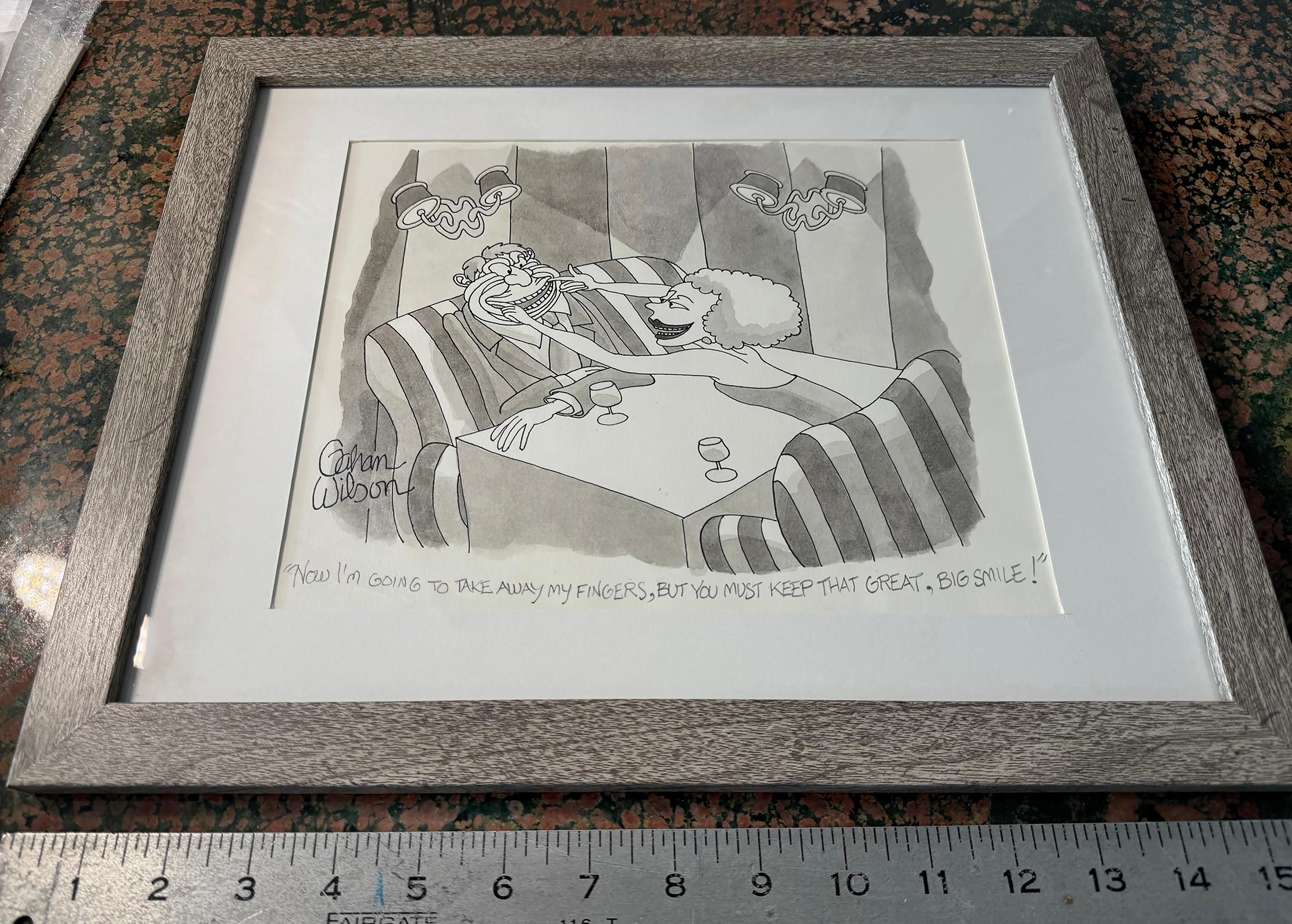 Man with Big Smile - New Yorker Cartoon For Sale 3