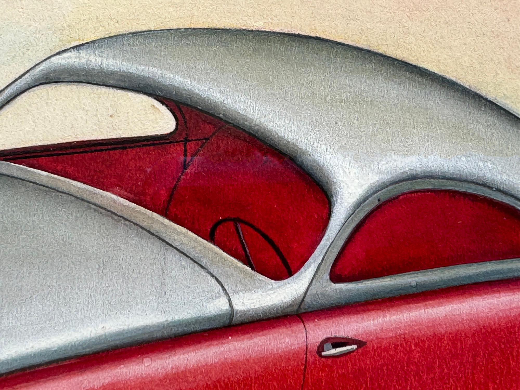 Klassische Autos, Stromlinienförmiges Coupé Art Deco Oldtimer  Automobilia im Angebot 2