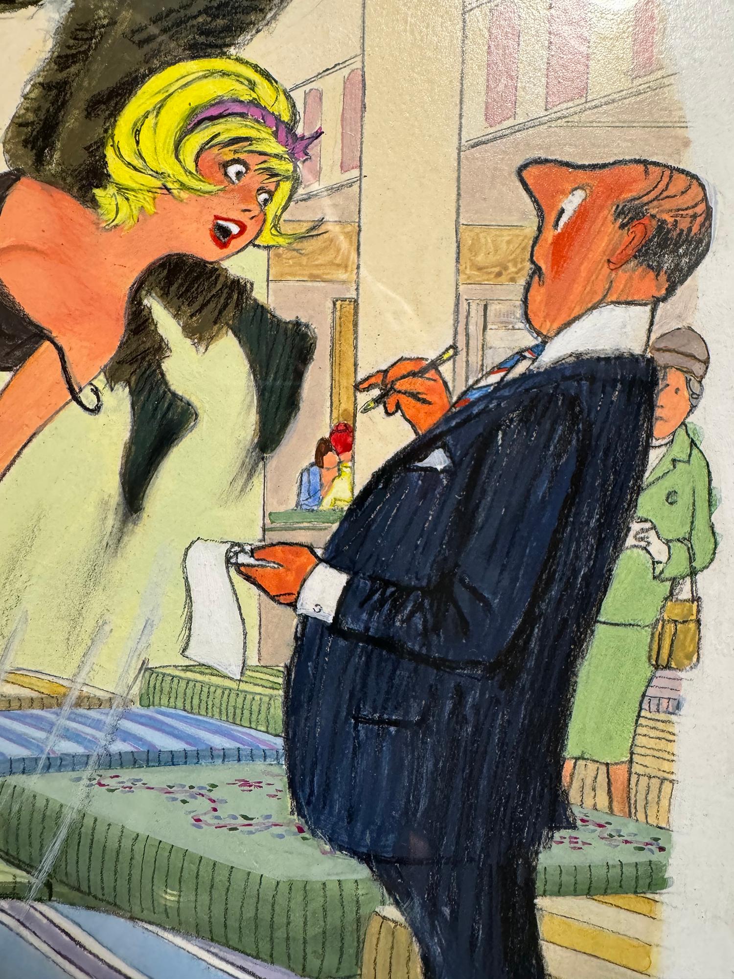 Amantes de la gimnasia - Figurative Art Beige de Dink Siegel