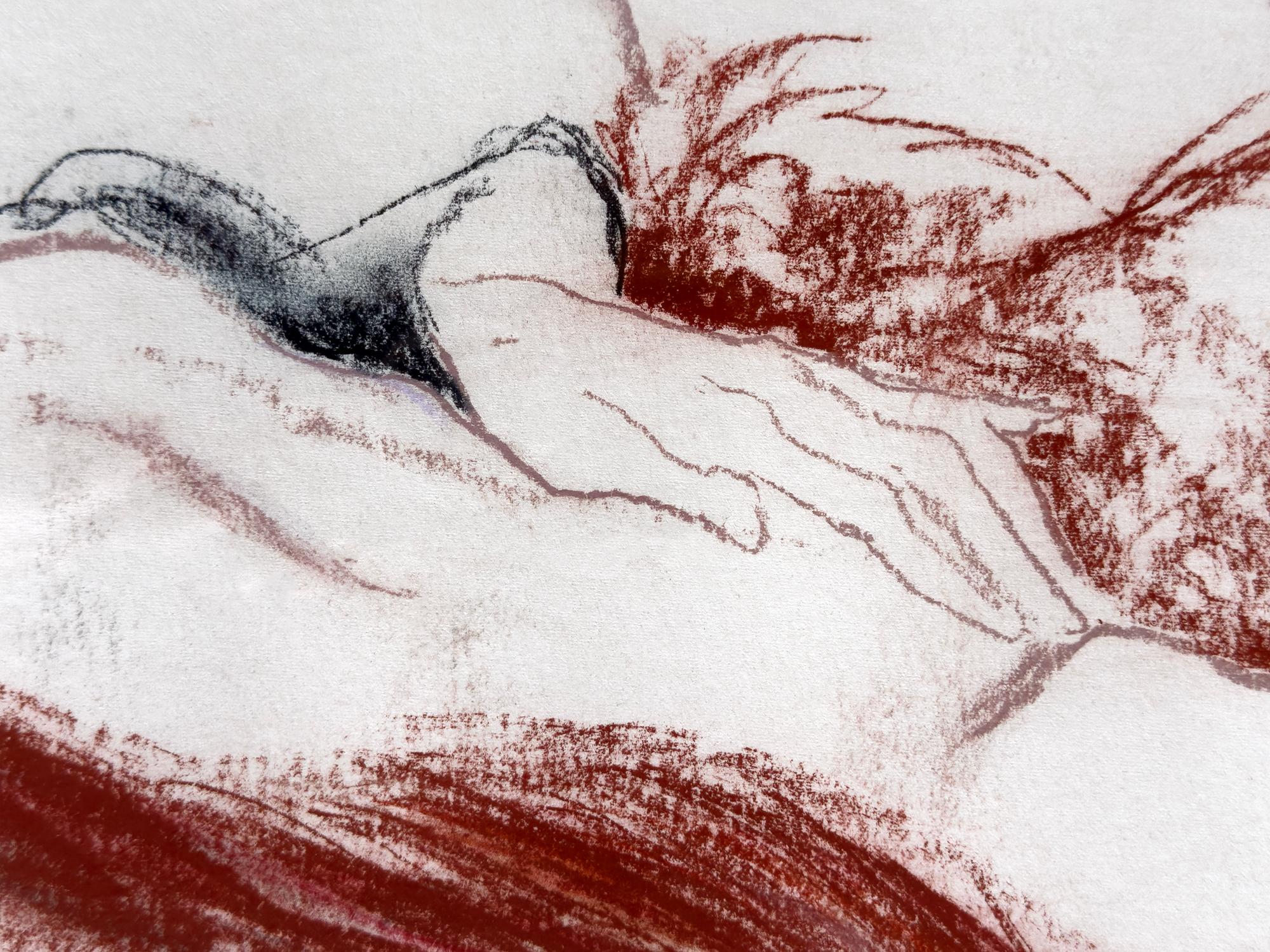 Sexy Mujer Desnuda Masturbándose - Desde la Mirada Femenina - Art moderno estadounidense de Elizabeth Bennett