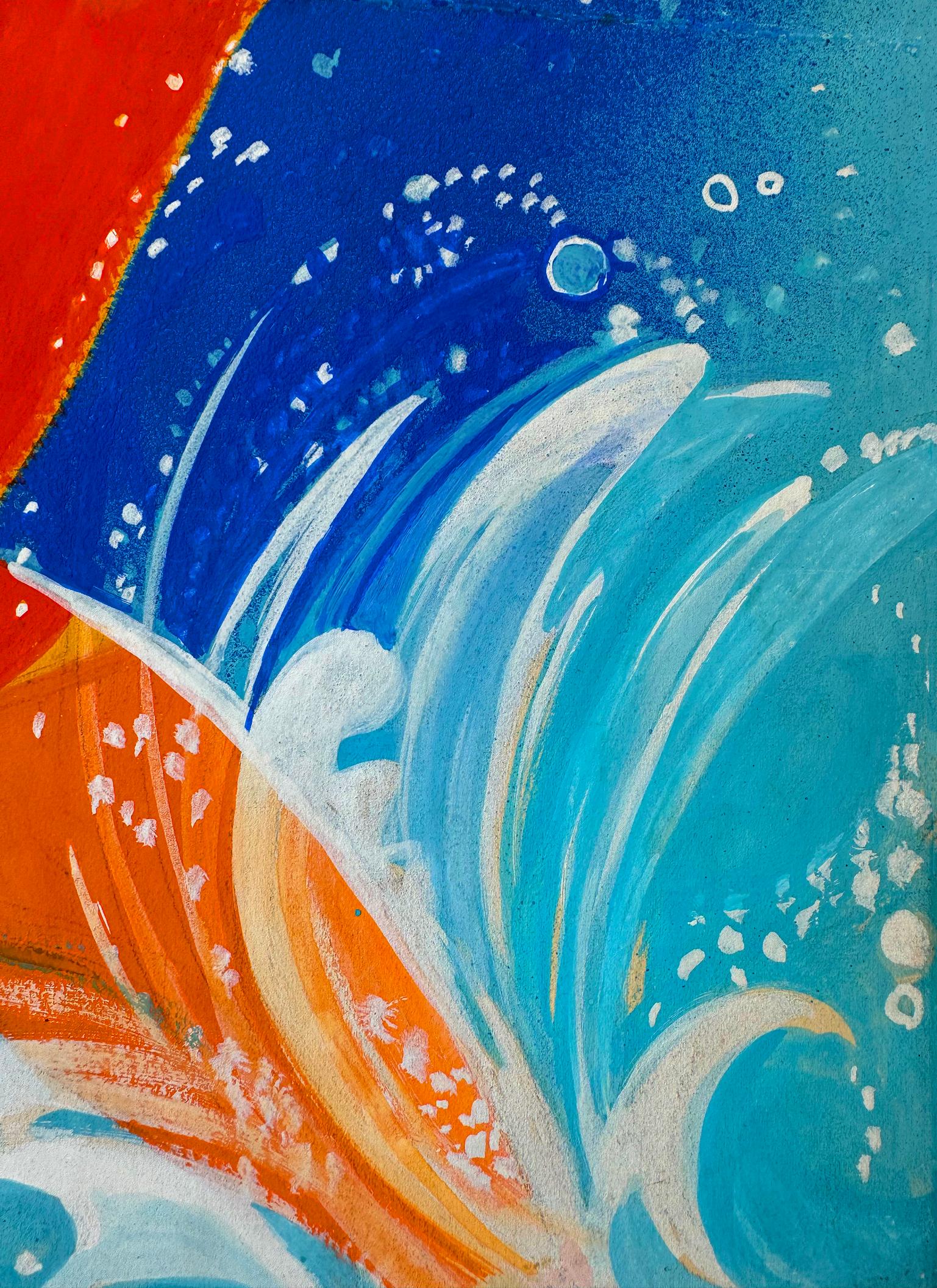 Nadadora Art Decó - Diversión estival - Ilustradora femenina en venta 1