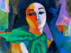 Fauvist Colors Gorgeous 1970s Sophisticated Fashion Model