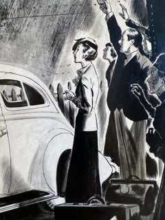 Classic Car Lincoln Nash Illustration - Automobilia Timeless Aesthetic