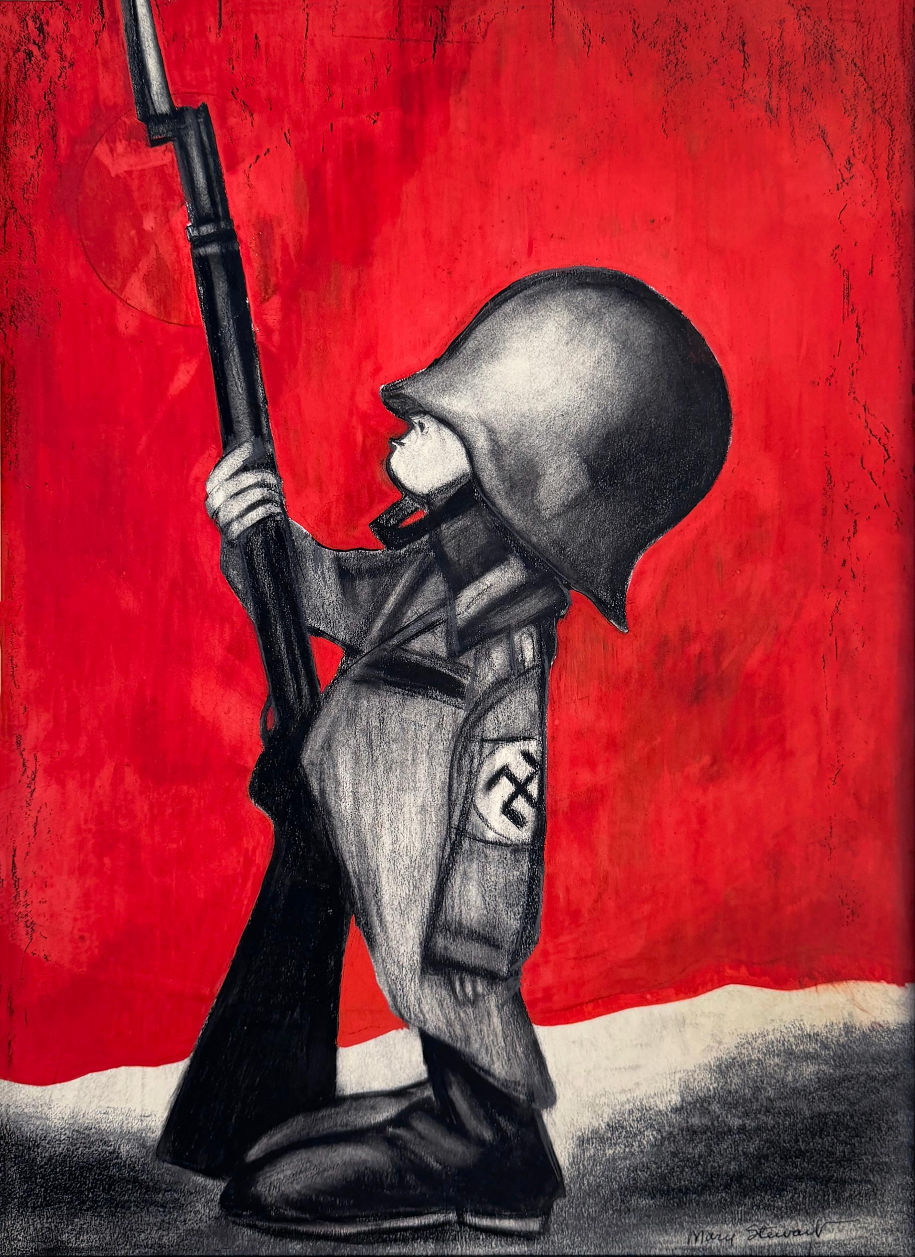 Portrait de Mary Stewart - Cartel antinazi de la II Guerra Mundial - Hermana de Jimmy Stewart