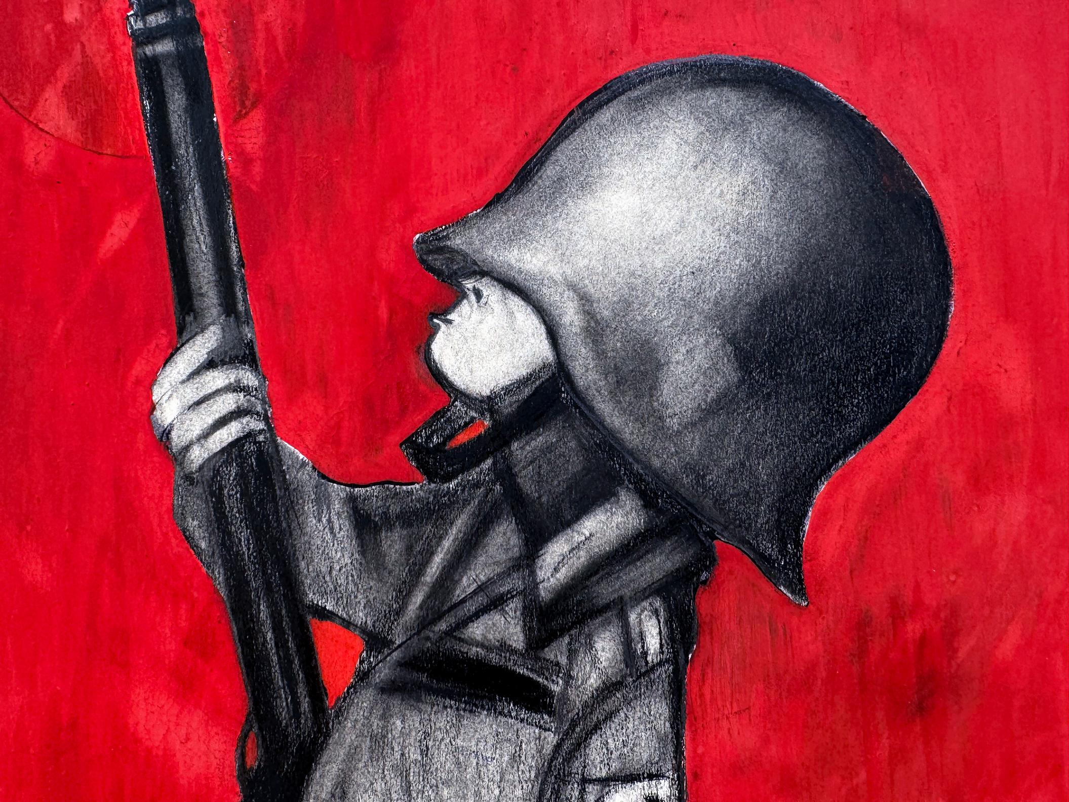 Cartel antinazi de la II Guerra Mundial - Hermana de Jimmy Stewart - Art de Mary Stewart