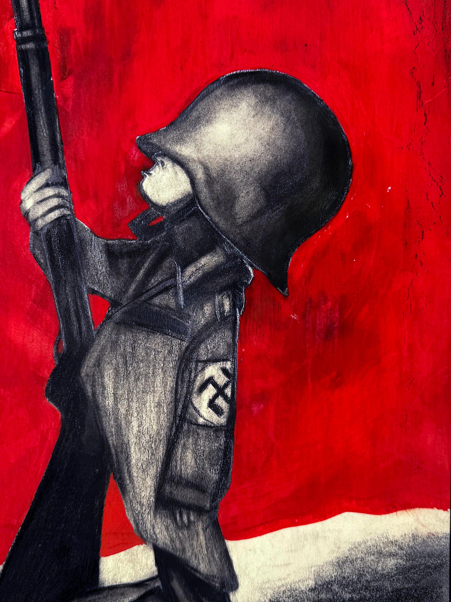 Cartel antinazi de la II Guerra Mundial - Hermana de Jimmy Stewart en venta 4