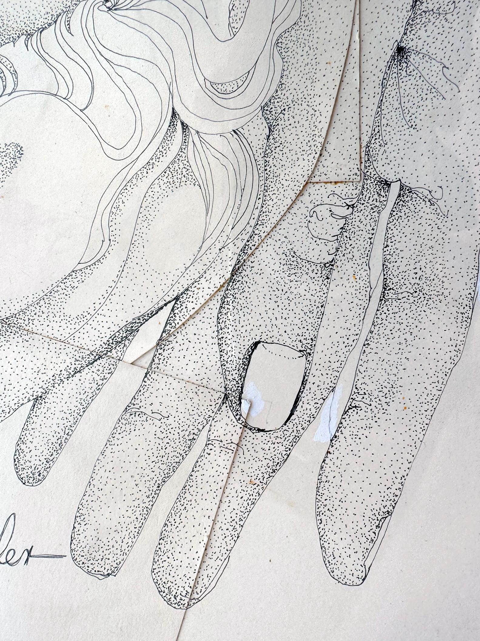 Dos Ojos Psicodélicos con Planta y Flores Groovy en venta 5