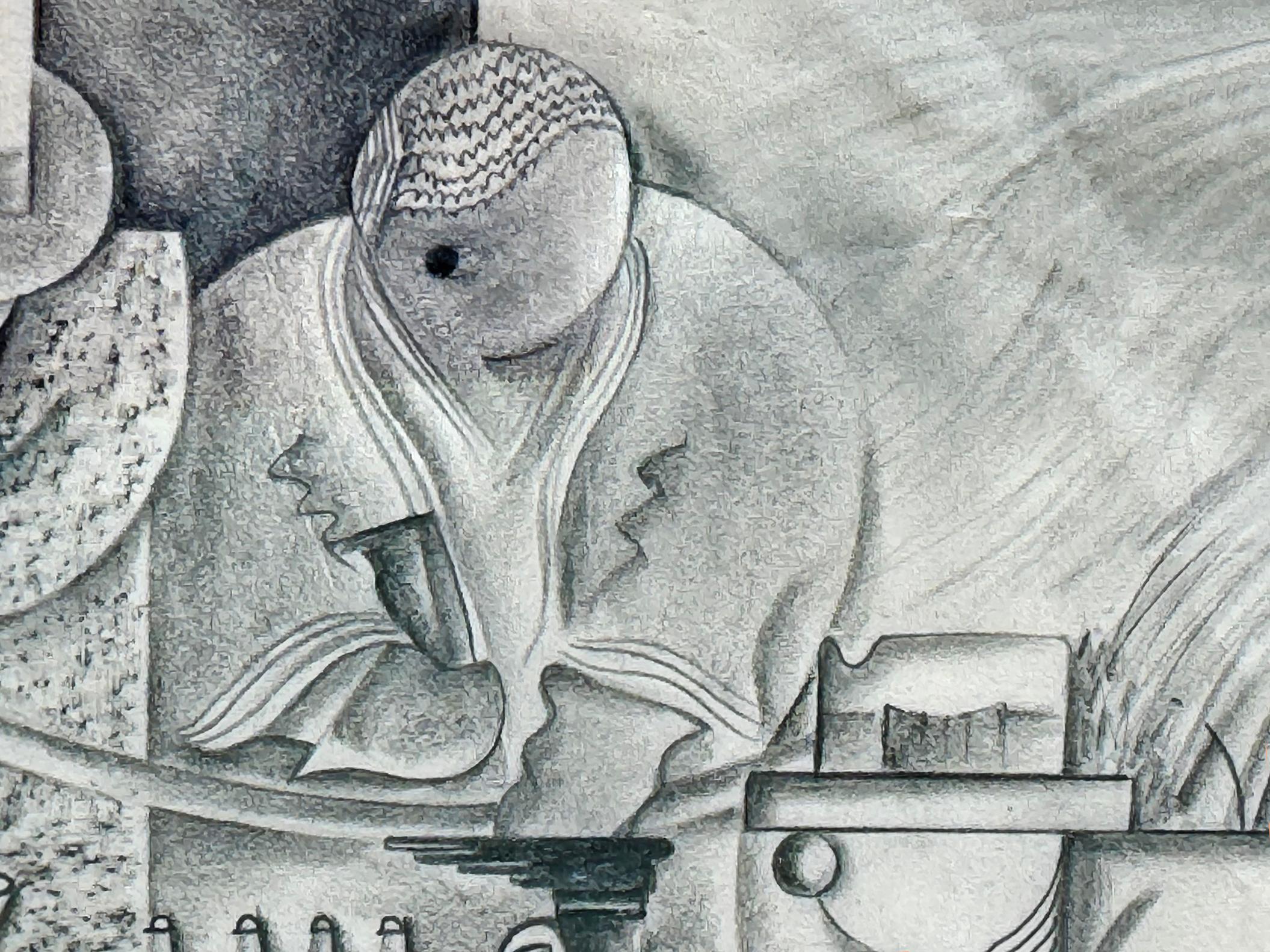 Scène de boîte de nuit Art déco Speakeasy en vente 2