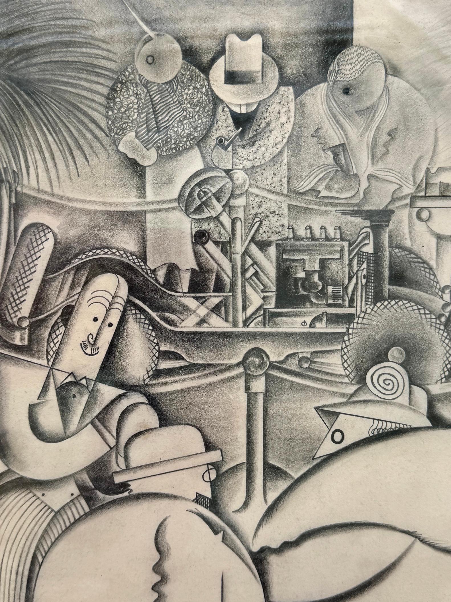 Scène de boîte de nuit Art déco Speakeasy en vente 3