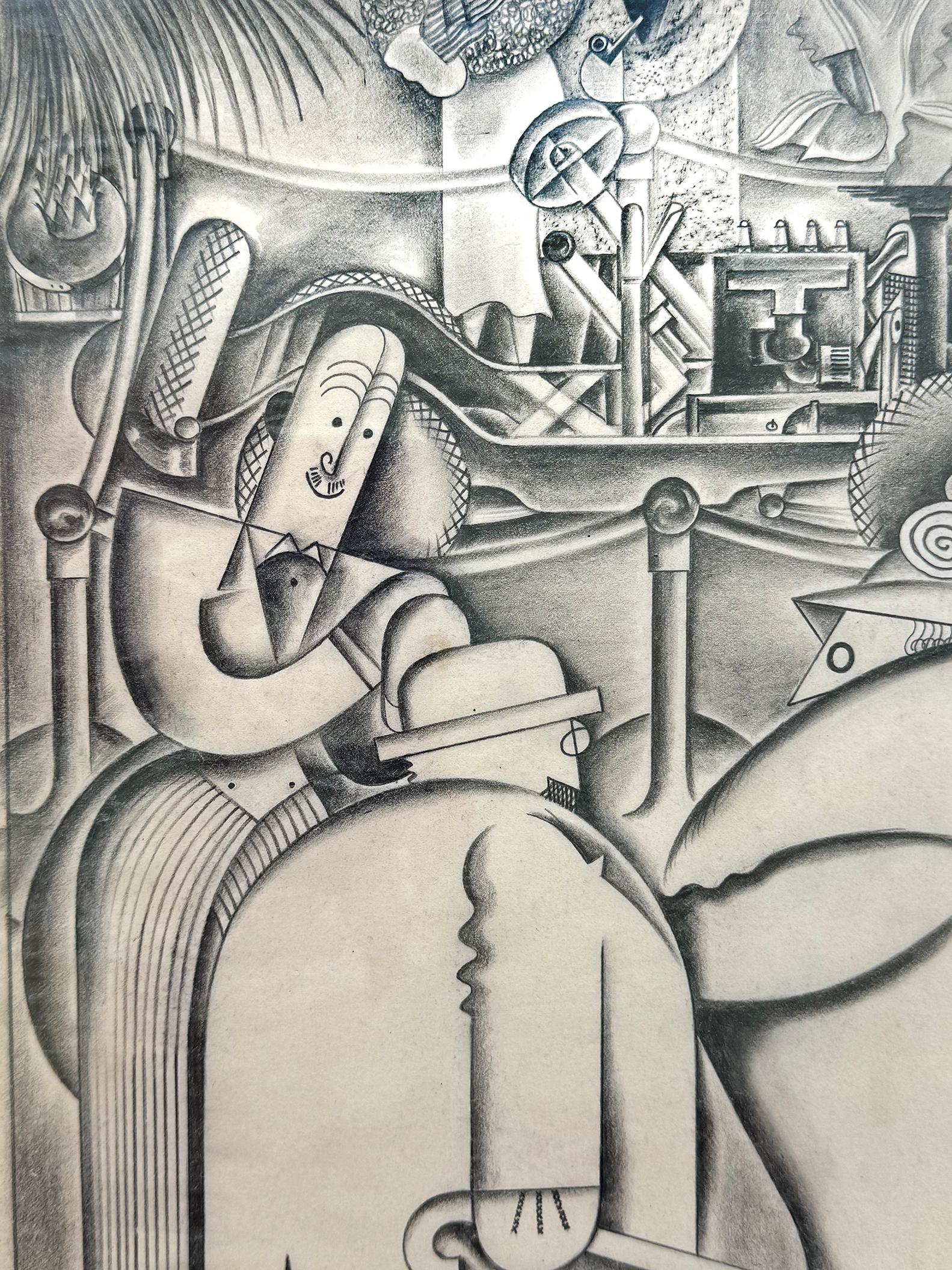 Scène de boîte de nuit Art déco Speakeasy en vente 4