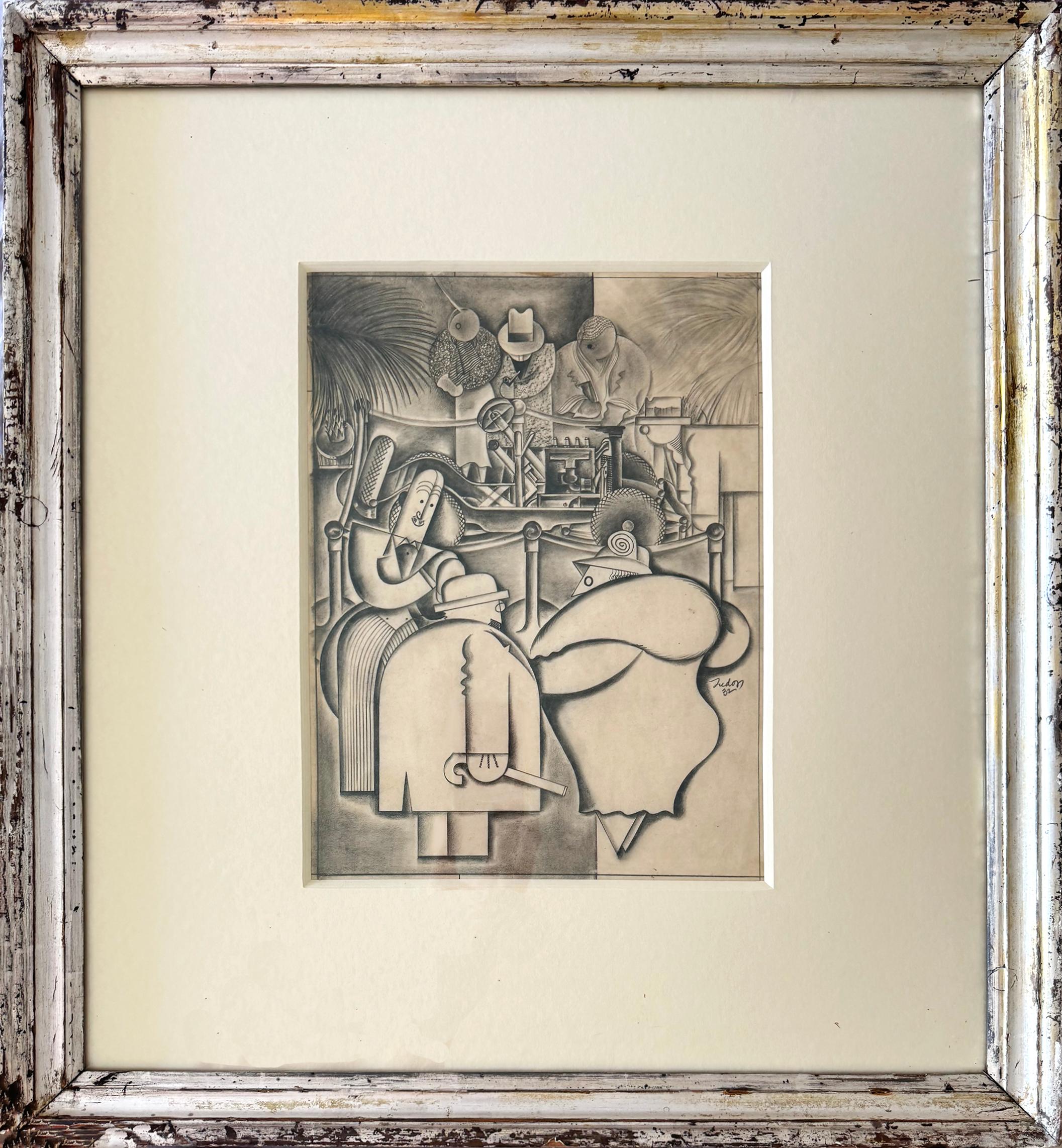 Scène de boîte de nuit Art déco Speakeasy en vente 6