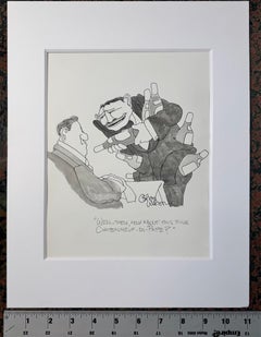 Wine Connoisseur Hard-to-Please Original Artwork by Legendary Cartoonist