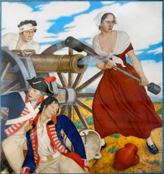 Mujeres Fuertes, Molly Pitcher, Revolución Americana Obra de Arte Original