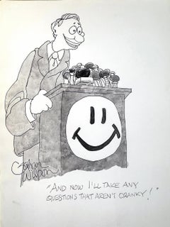 Das Happy Face Party Podium, Gahan Wilson Original Kunstwerk